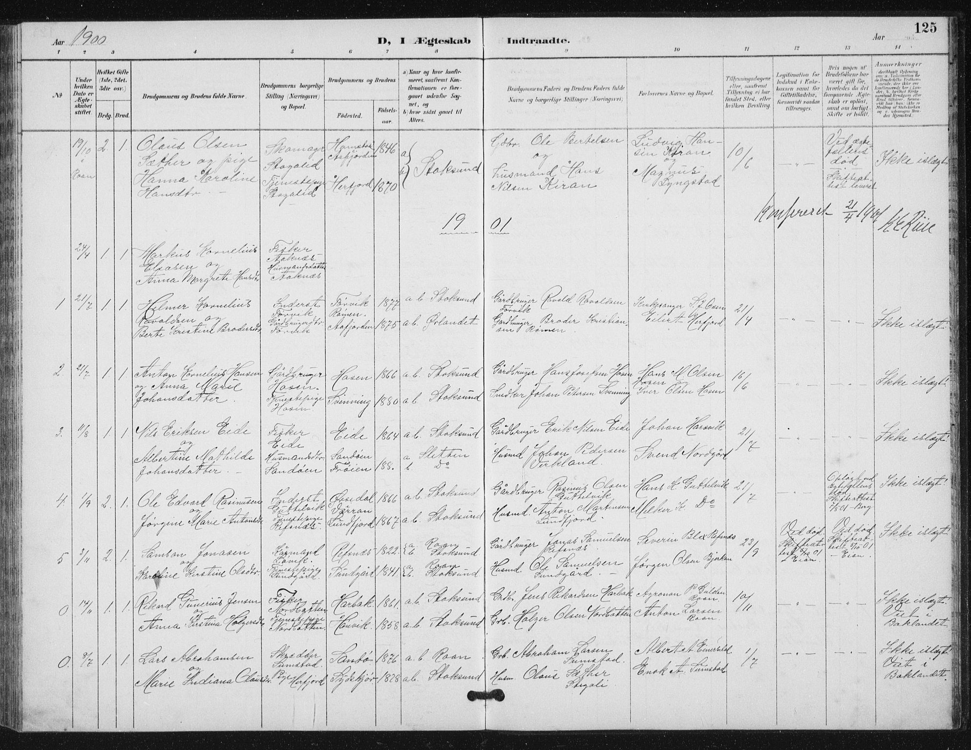 Ministerialprotokoller, klokkerbøker og fødselsregistre - Sør-Trøndelag, SAT/A-1456/656/L0698: Parish register (copy) no. 656C04, 1890-1904, p. 125