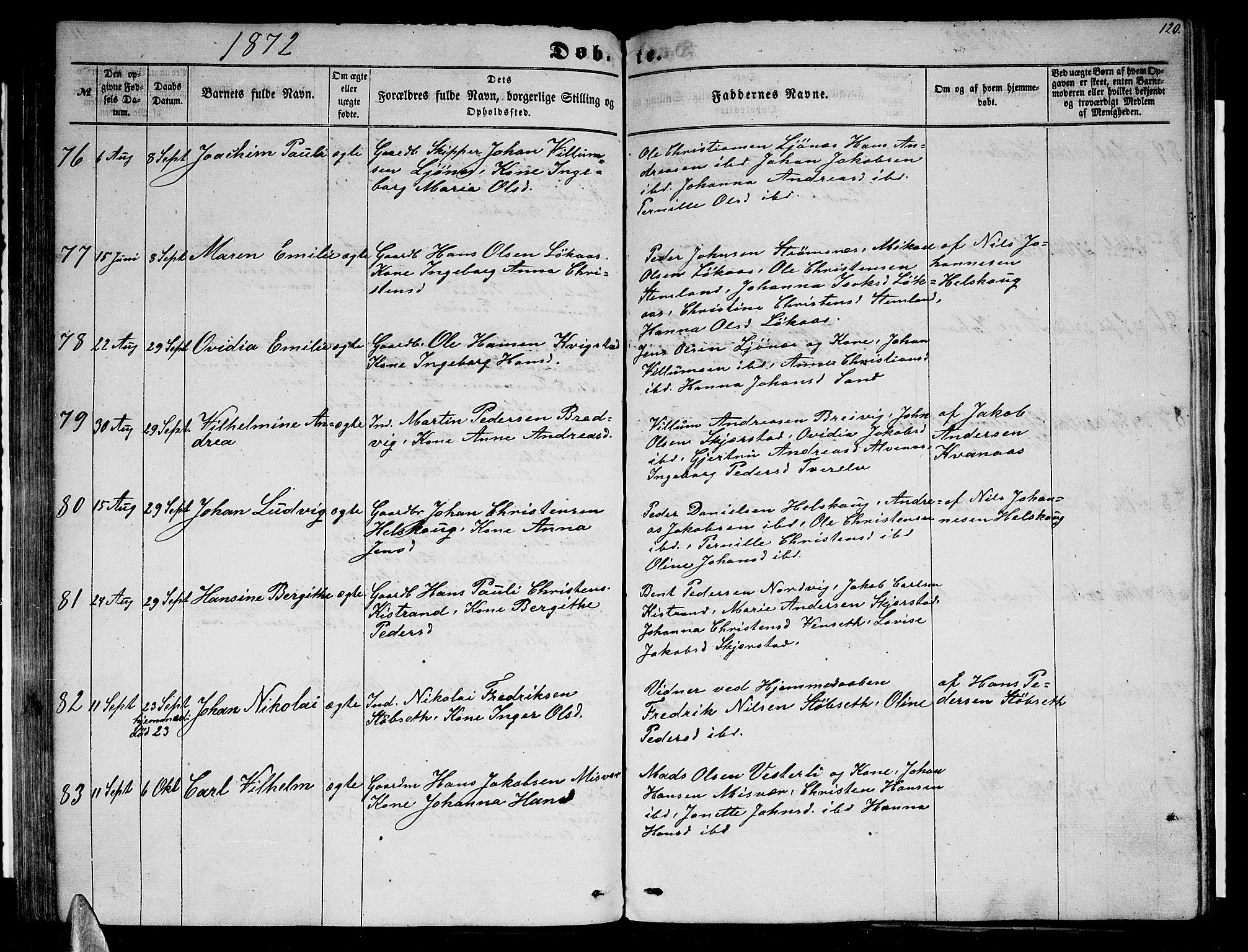 Ministerialprotokoller, klokkerbøker og fødselsregistre - Nordland, AV/SAT-A-1459/852/L0753: Parish register (copy) no. 852C04, 1856-1877, p. 120