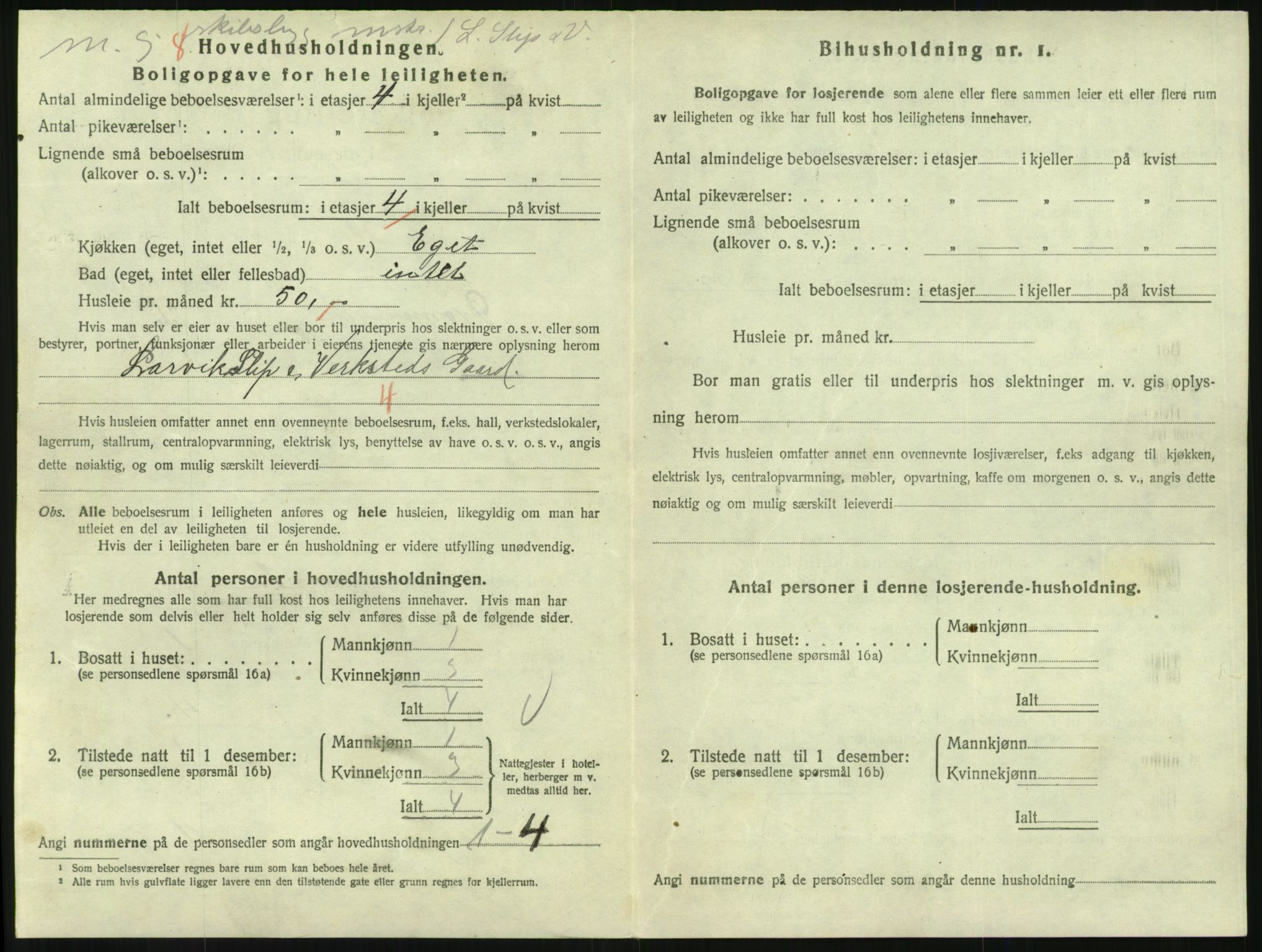 SAKO, 1920 census for Larvik, 1920, p. 7067