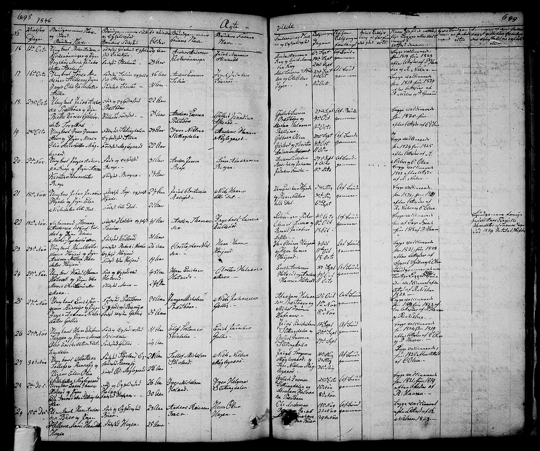 Andebu kirkebøker, AV/SAKO-A-336/G/Ga/L0003: Parish register (copy) no. I 3, 1832-1867, p. 698-699