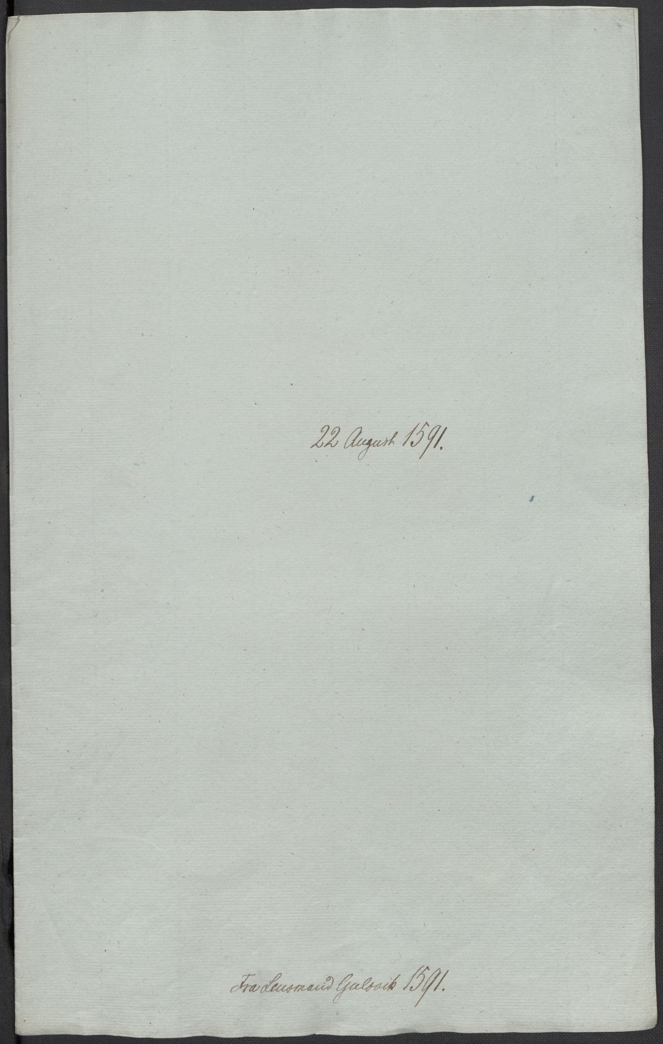 Riksarkivets diplomsamling, AV/RA-EA-5965/F02/L0094: Dokumenter, 1591, p. 20