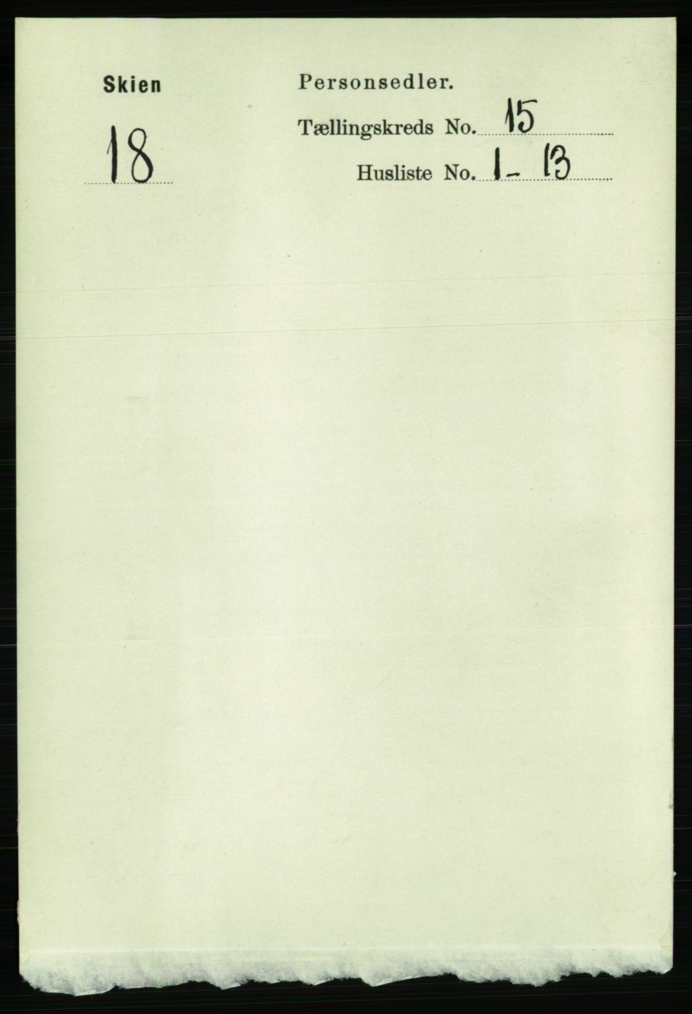 RA, 1891 census for 0806 Skien, 1891, p. 4414