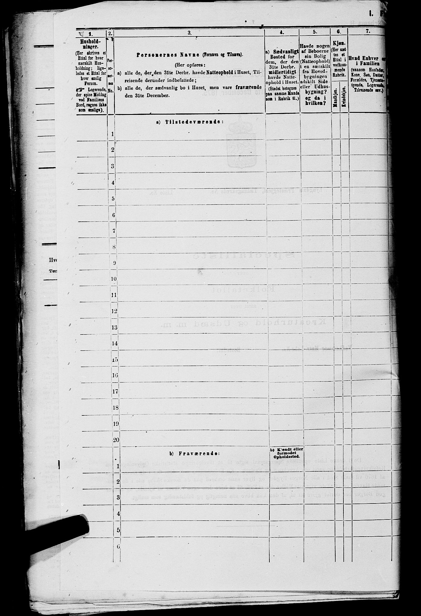 SAKO, 1875 census for 0829P Kviteseid, 1875, p. 1190