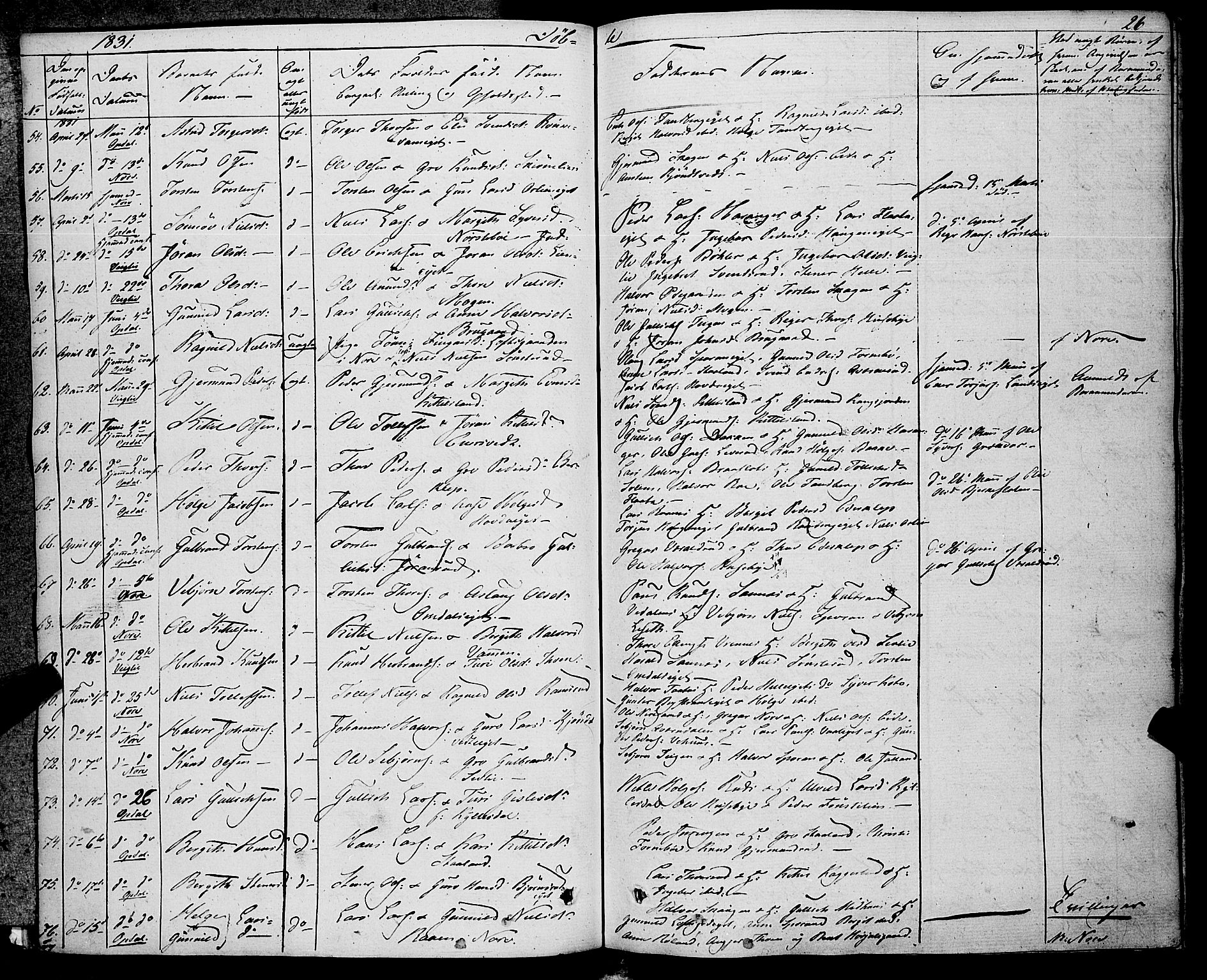 Rollag kirkebøker, AV/SAKO-A-240/F/Fa/L0007: Parish register (official) no. I 7, 1828-1847, p. 26