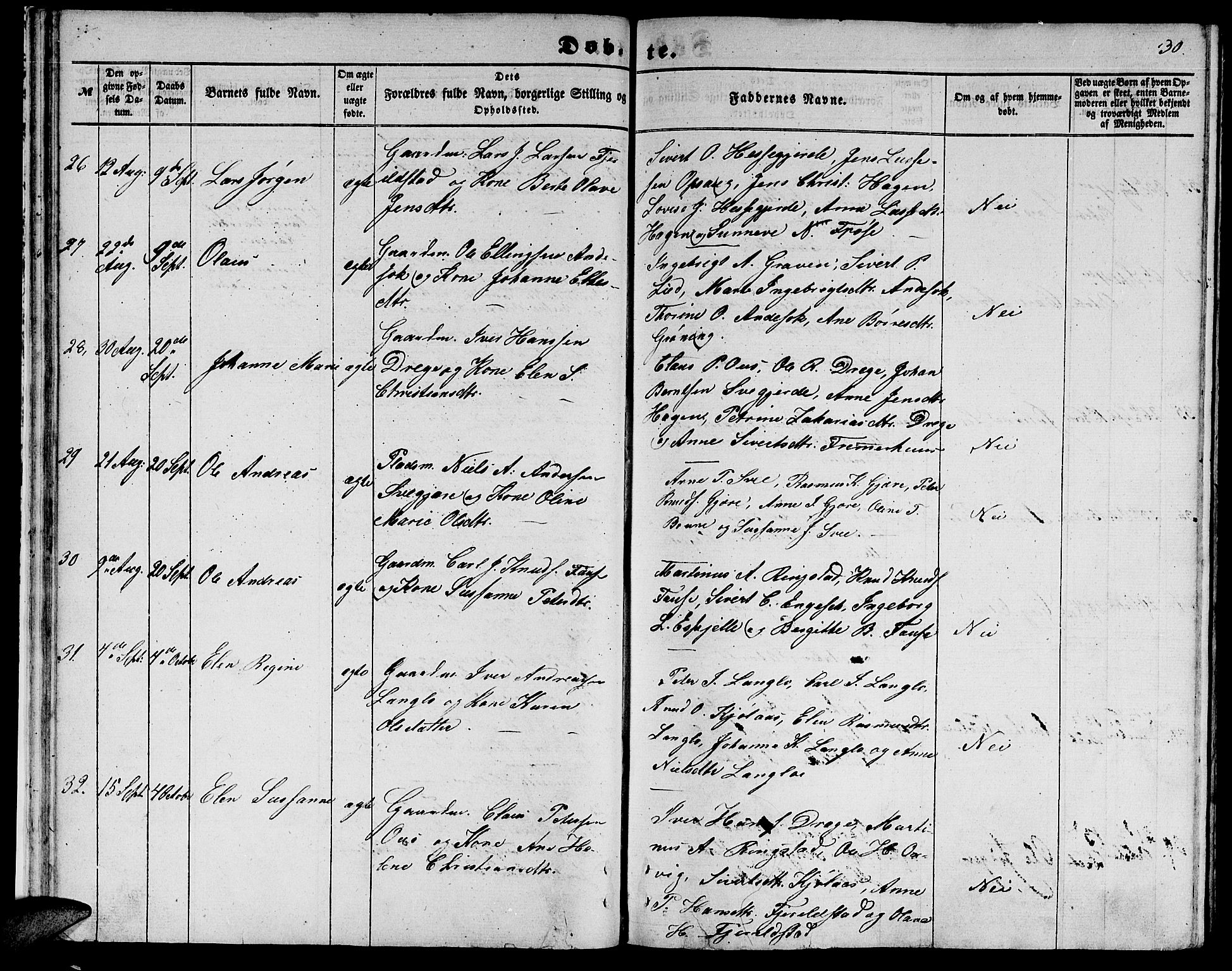 Ministerialprotokoller, klokkerbøker og fødselsregistre - Møre og Romsdal, AV/SAT-A-1454/520/L0291: Parish register (copy) no. 520C03, 1854-1881, p. 30