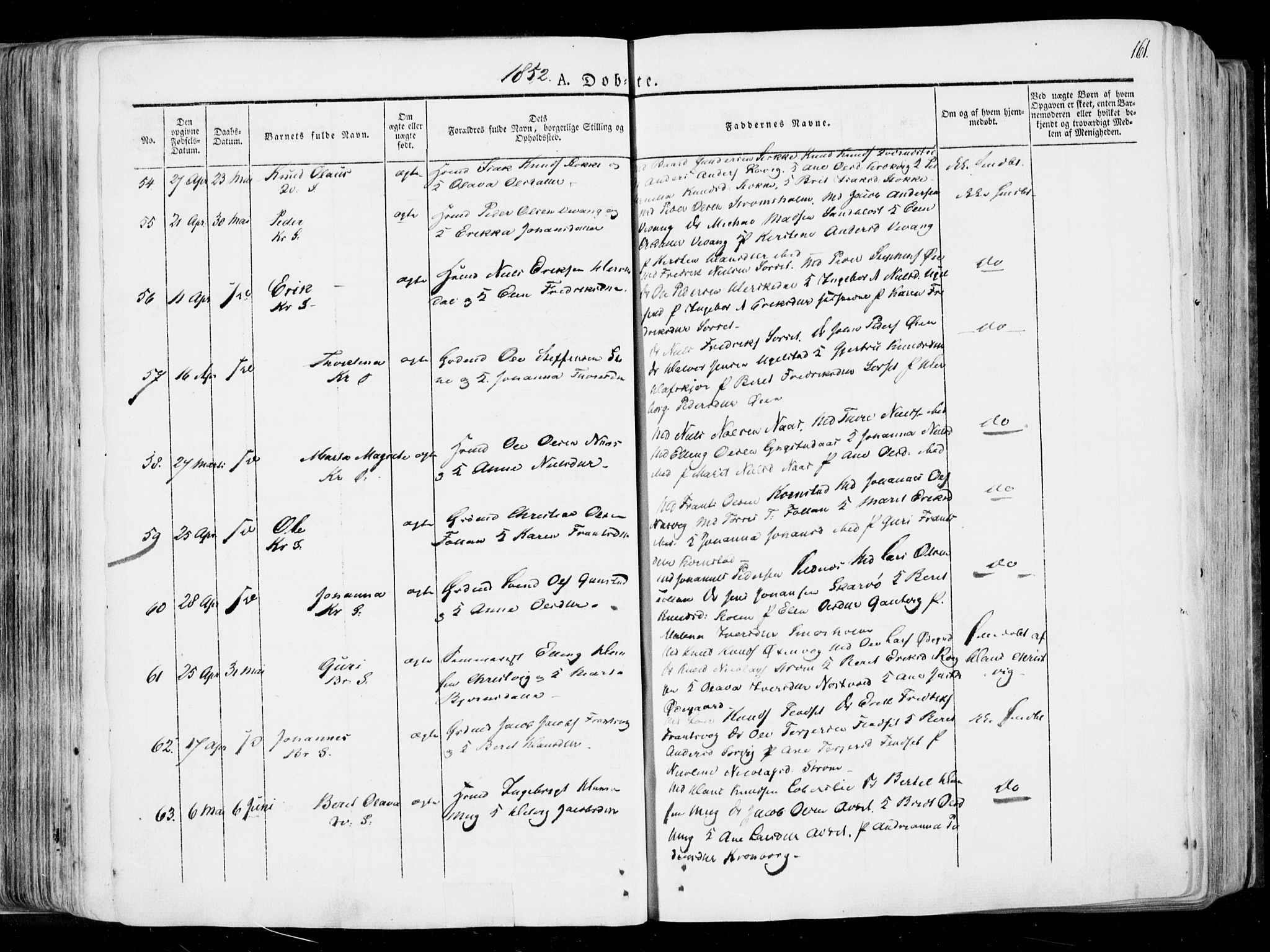 Ministerialprotokoller, klokkerbøker og fødselsregistre - Møre og Romsdal, AV/SAT-A-1454/568/L0803: Parish register (official) no. 568A10, 1830-1853, p. 161