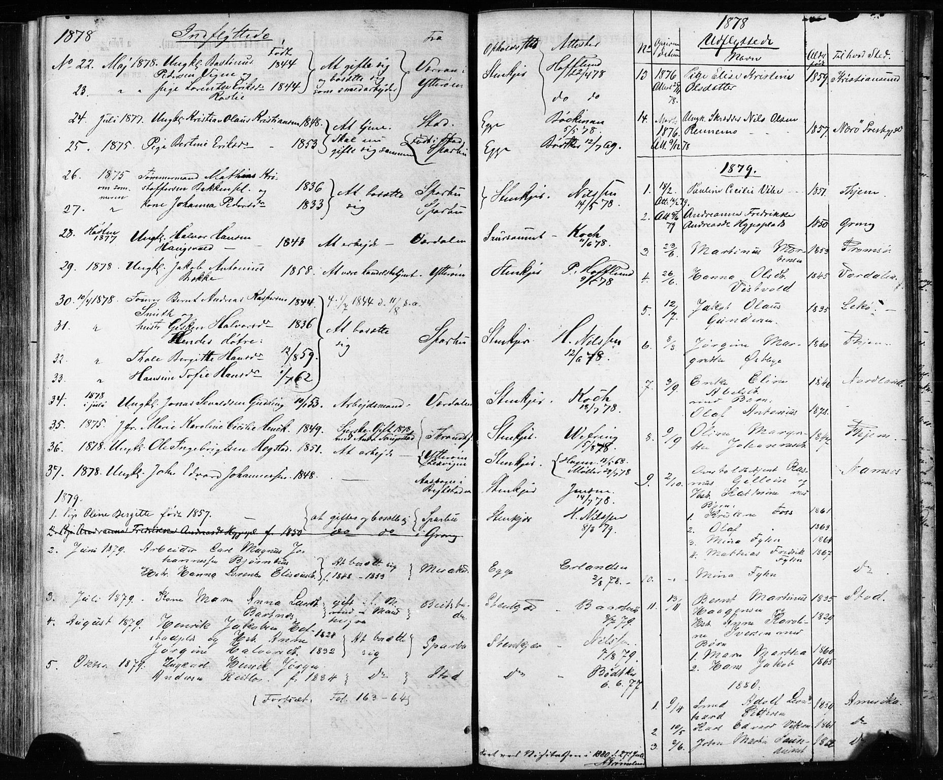 Ministerialprotokoller, klokkerbøker og fødselsregistre - Nord-Trøndelag, SAT/A-1458/739/L0370: Parish register (official) no. 739A02, 1868-1881