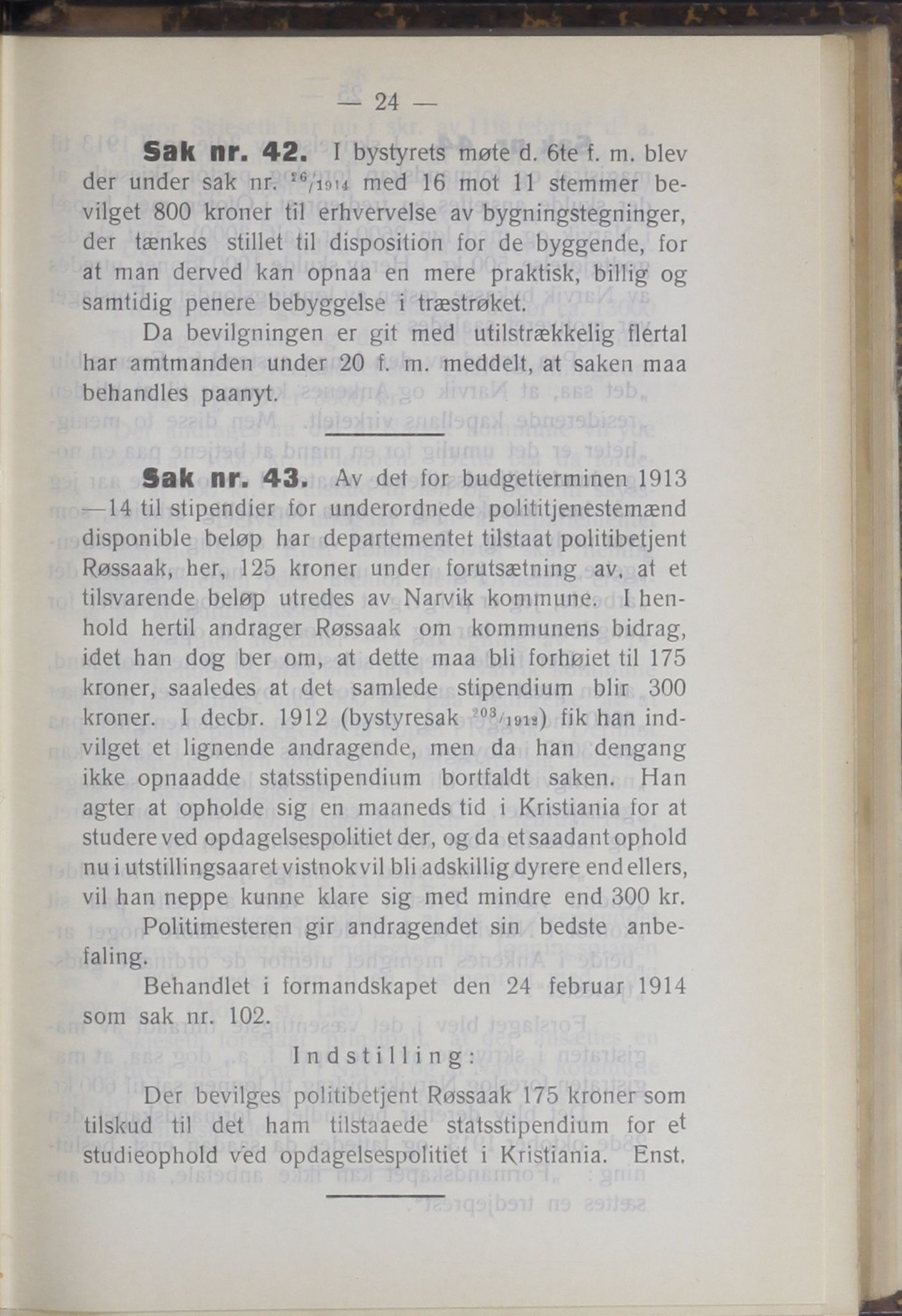 Narvik kommune. Formannskap , AIN/K-18050.150/A/Ab/L0004: Møtebok, 1914