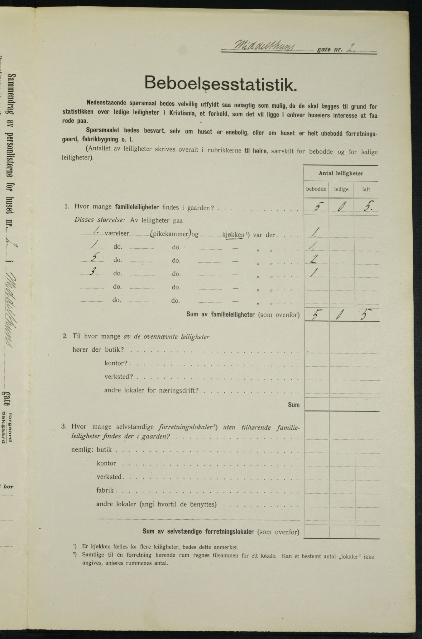 OBA, Municipal Census 1913 for Kristiania, 1913, p. 65231