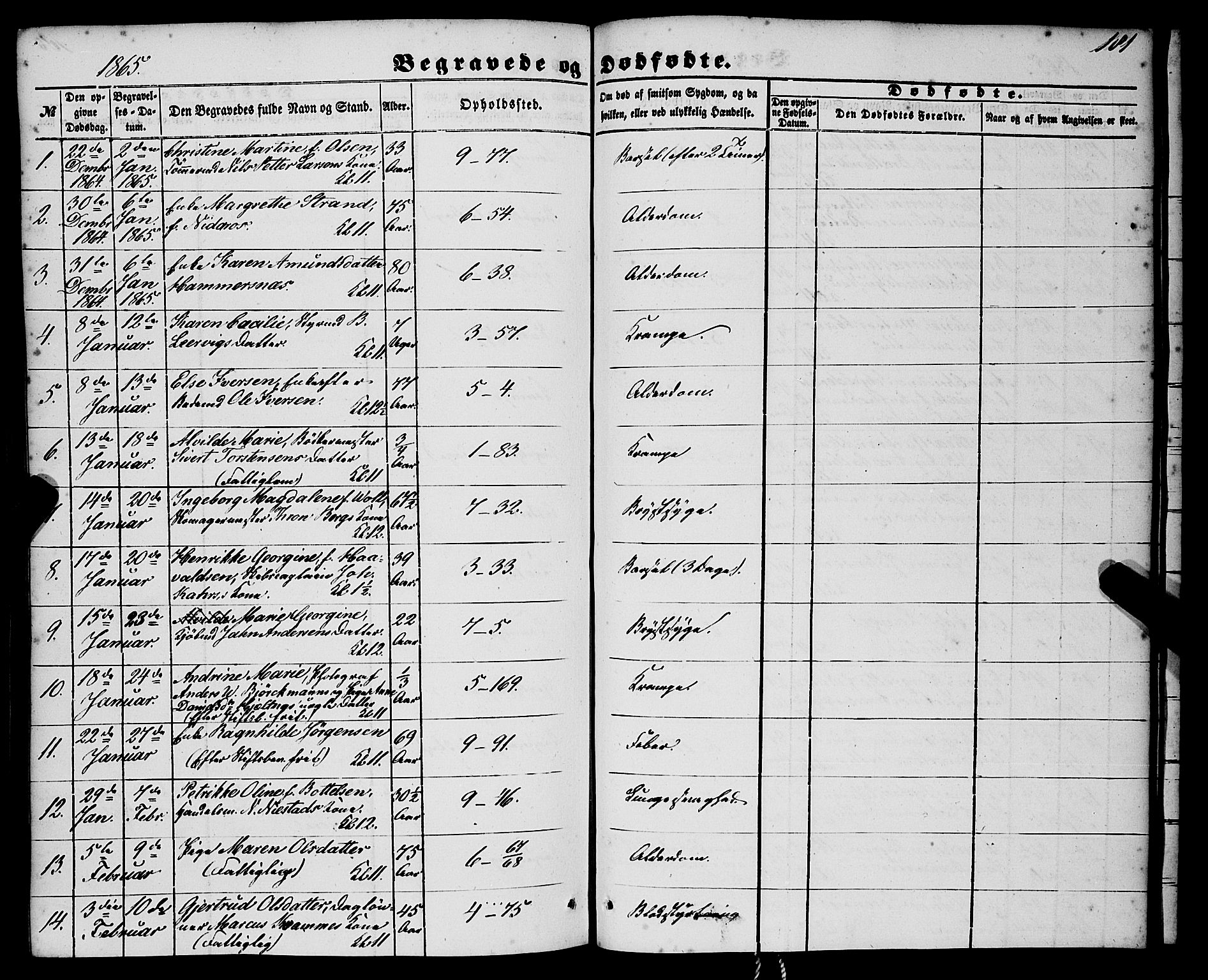 Nykirken Sokneprestembete, SAB/A-77101/H/Haa/L0042: Parish register (official) no. E 2, 1850-1868, p. 181