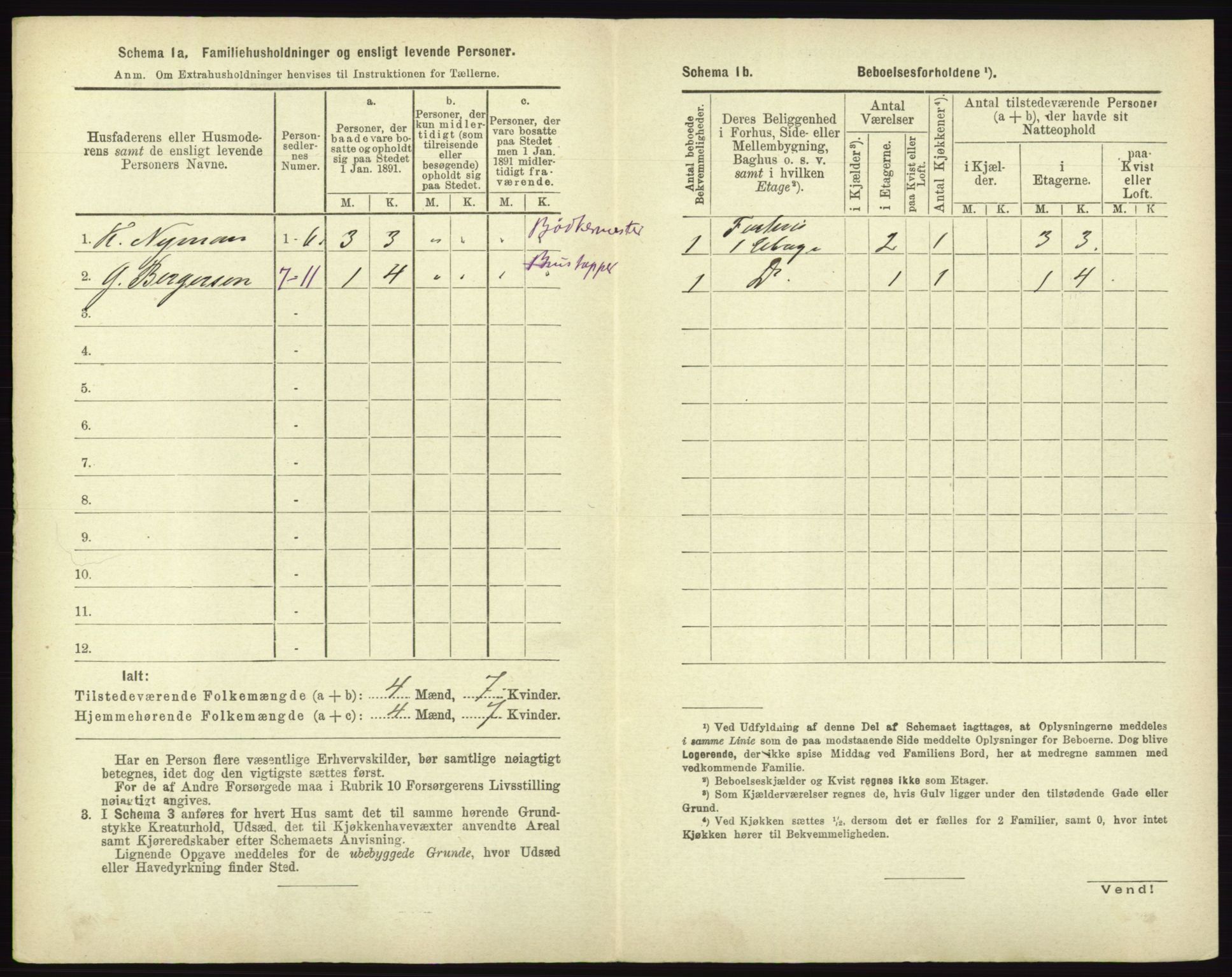 RA, 1891 census for 0101 Fredrikshald, 1891, p. 1461