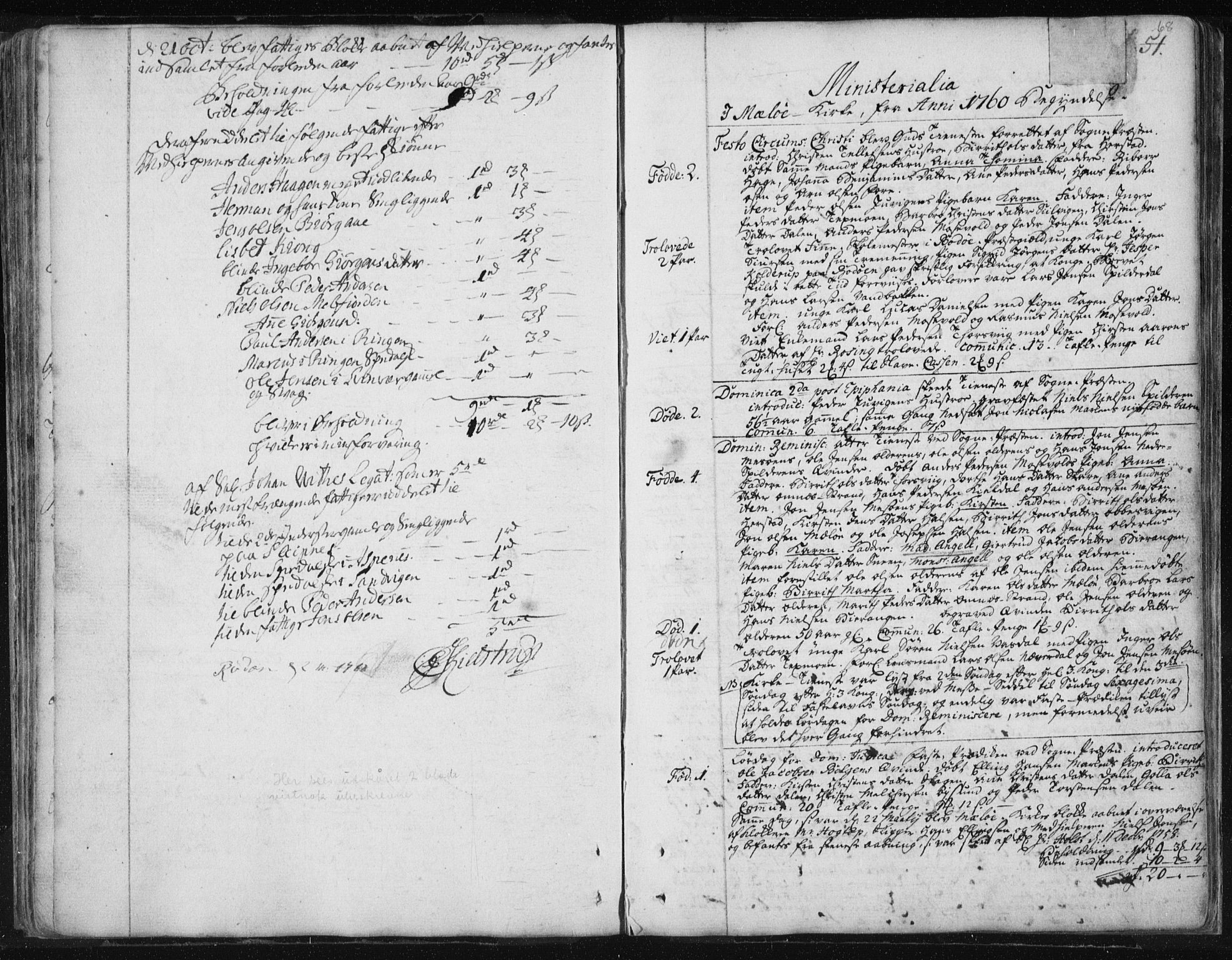 Ministerialprotokoller, klokkerbøker og fødselsregistre - Nordland, SAT/A-1459/841/L0587: Parish register (official) no. 841A02 /2, 1760-1776, p. 68