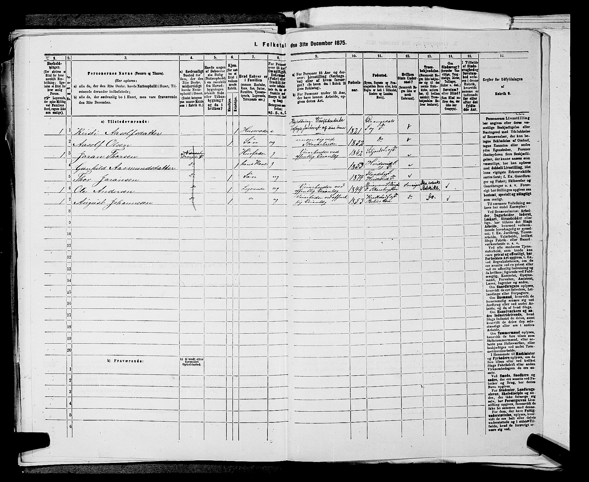 SAKO, 1875 census for 0817P Drangedal, 1875, p. 408