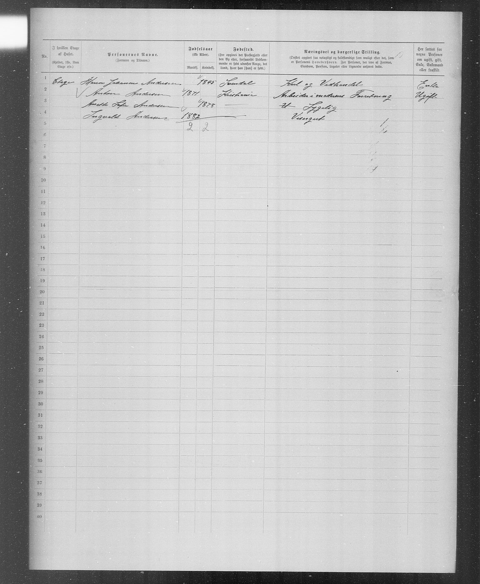 OBA, Municipal Census 1899 for Kristiania, 1899, p. 4502