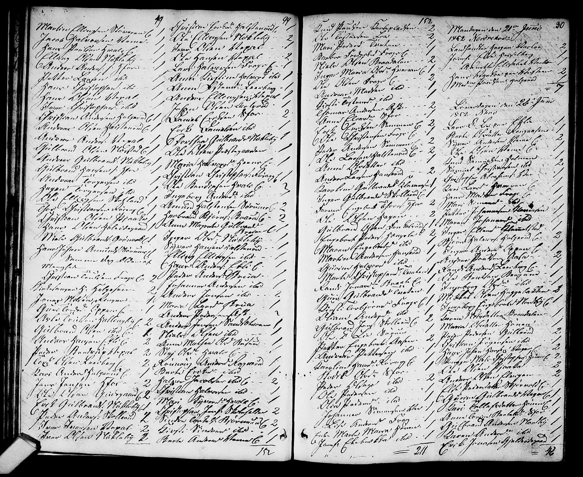 Norderhov kirkebøker, AV/SAKO-A-237/G/Ga/L0006: Parish register (copy) no. I 6, 1849-1876, p. 30