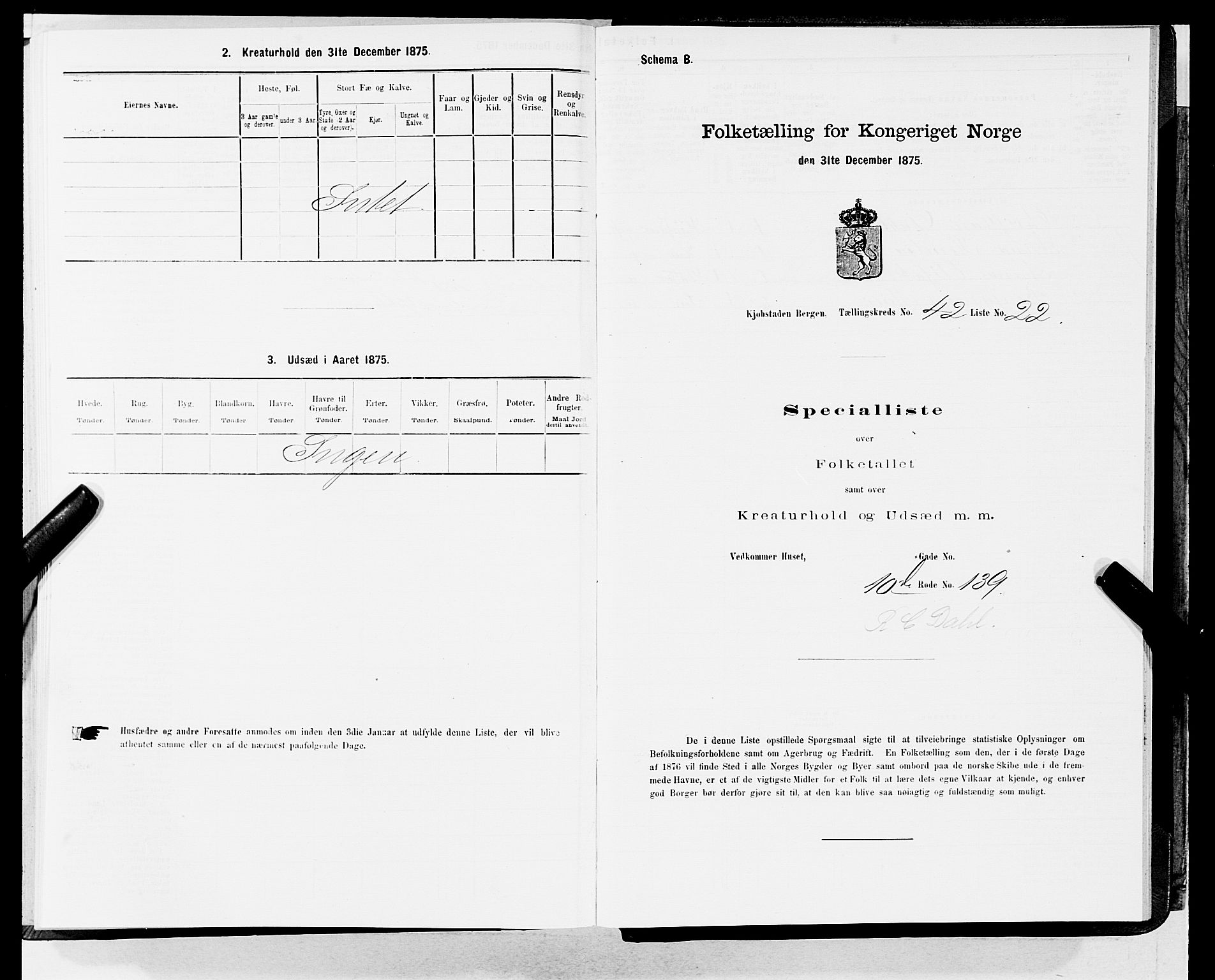 SAB, 1875 census for 1301 Bergen, 1875, p. 2218