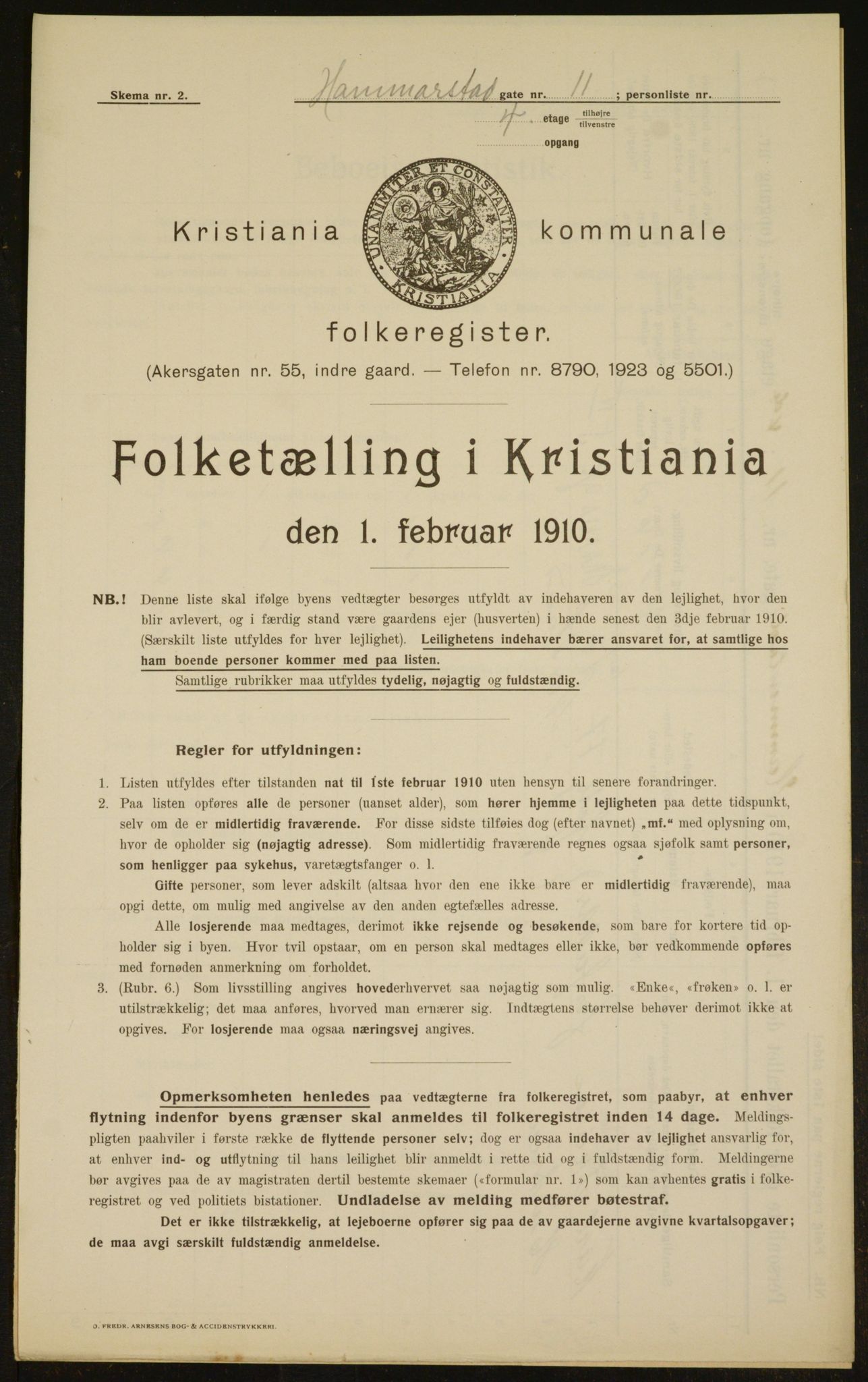 OBA, Municipal Census 1910 for Kristiania, 1910, p. 32570