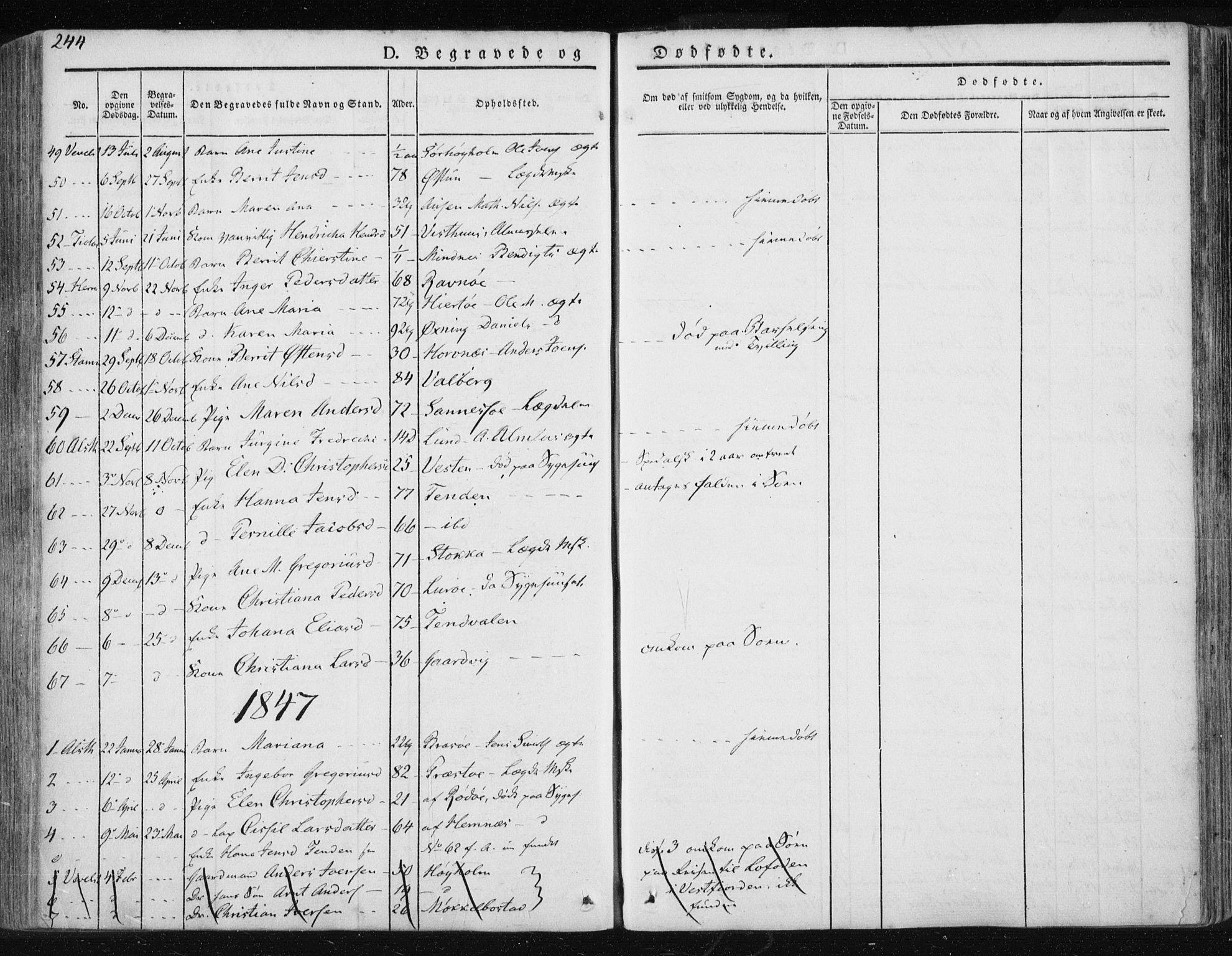 Ministerialprotokoller, klokkerbøker og fødselsregistre - Nordland, SAT/A-1459/830/L0447: Parish register (official) no. 830A11, 1831-1854, p. 244