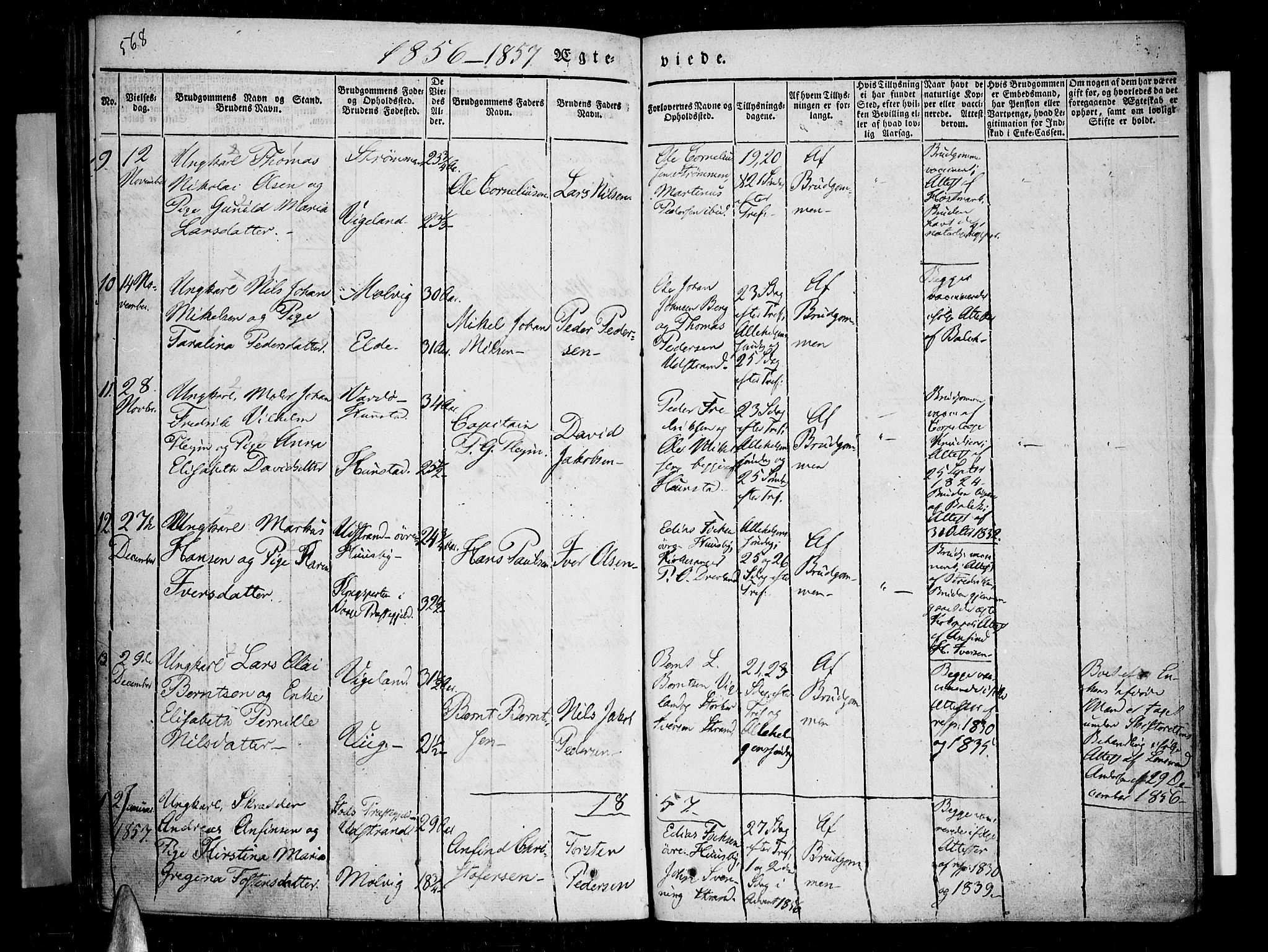 Kvæfjord sokneprestkontor, SATØ/S-1323/G/Ga/Gaa/L0003kirke: Parish register (official) no. 3, 1830-1857, p. 568