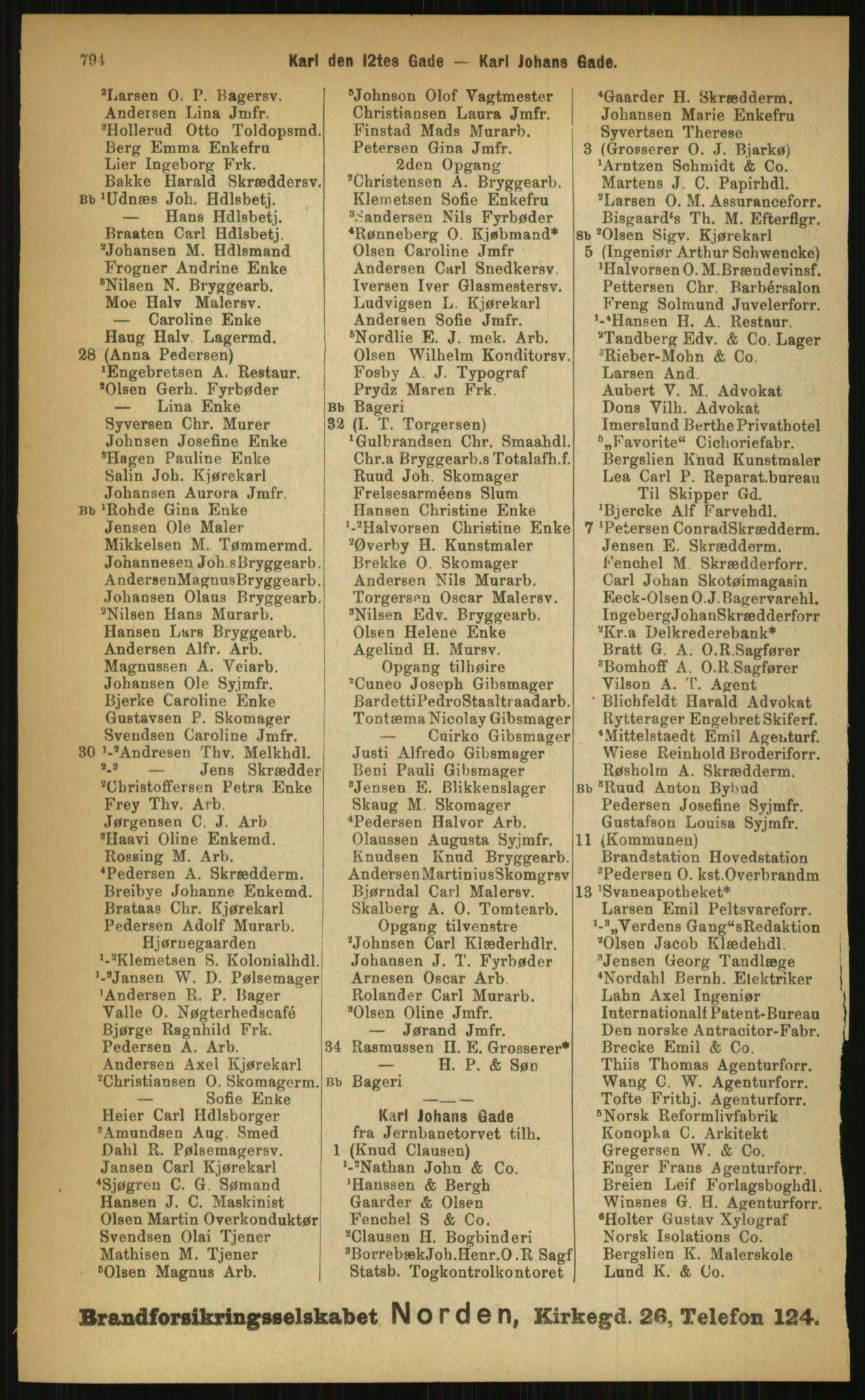 Kristiania/Oslo adressebok, PUBL/-, 1899, p. 794