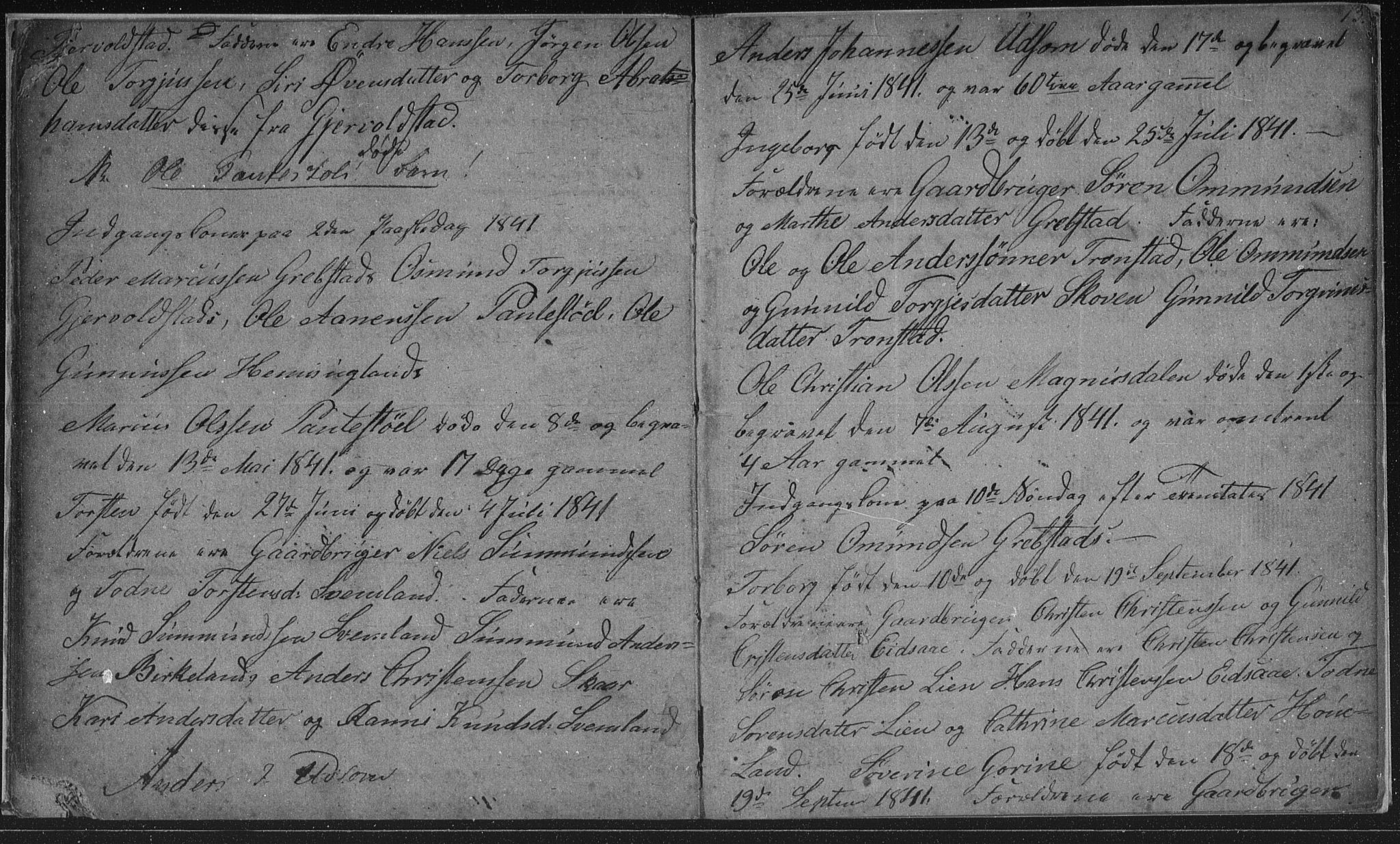 Søgne sokneprestkontor, AV/SAK-1111-0037/F/Fb/Fba/L0001: Parish register (copy) no. B 1, 1838-1843, p. 13