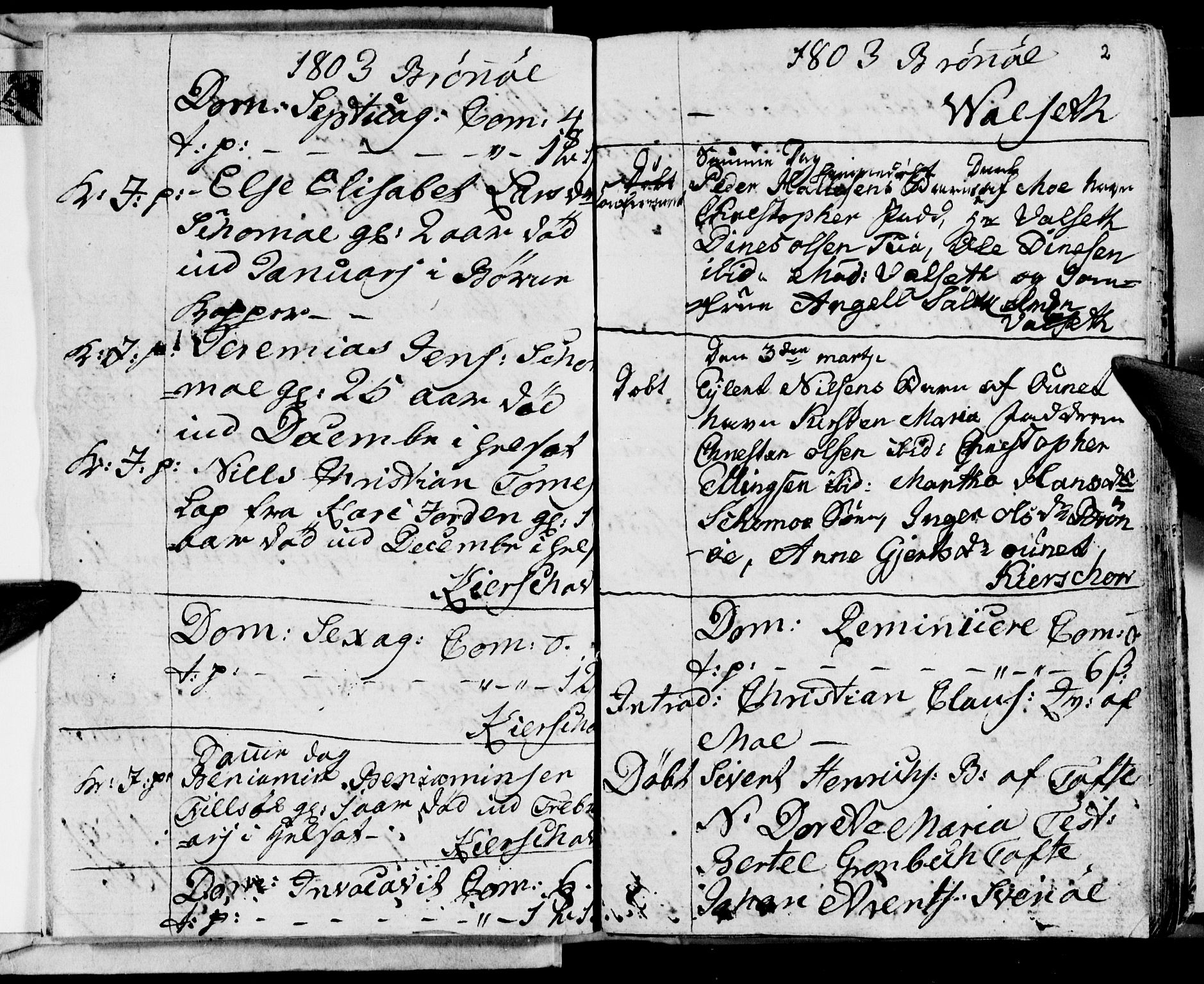 Ministerialprotokoller, klokkerbøker og fødselsregistre - Nordland, SAT/A-1459/813/L0209: Parish register (copy) no. 813C01, 1803-1821, p. 2