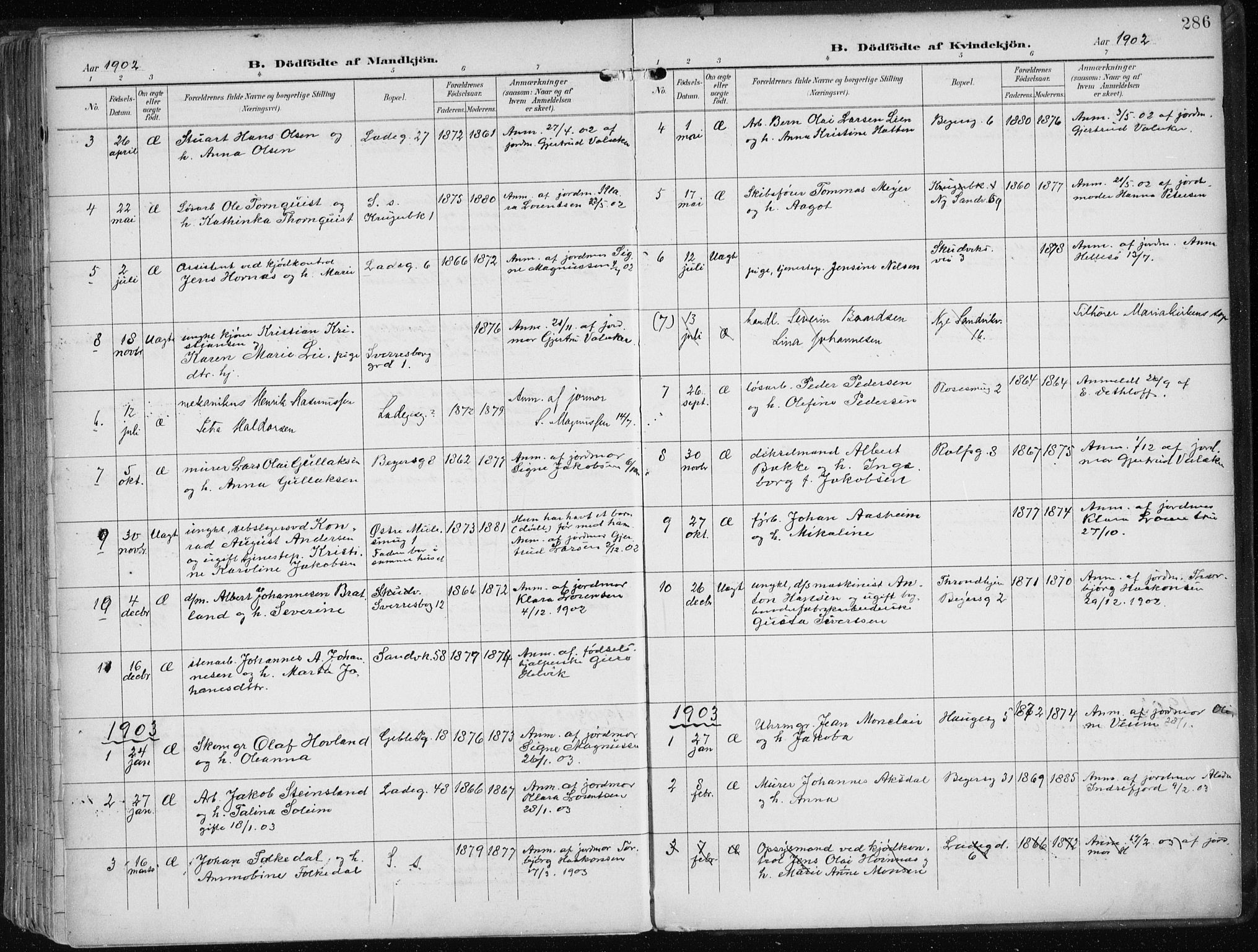 Sandviken Sokneprestembete, AV/SAB-A-77601/H/Ha/L0006: Parish register (official) no. B 3, 1901-1912, p. 286