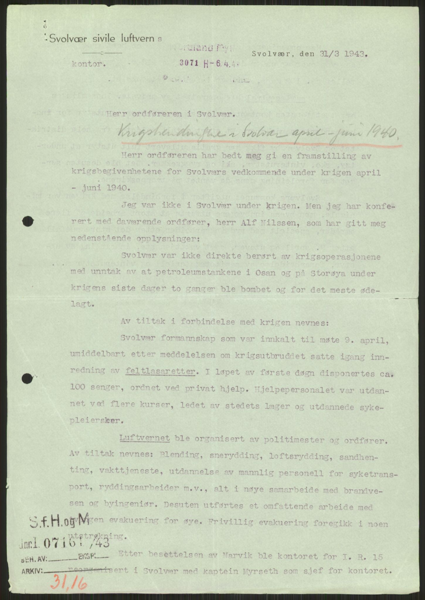 Forsvaret, Forsvarets krigshistoriske avdeling, RA/RAFA-2017/Y/Ya/L0017: II-C-11-31 - Fylkesmenn.  Rapporter om krigsbegivenhetene 1940., 1940, p. 333