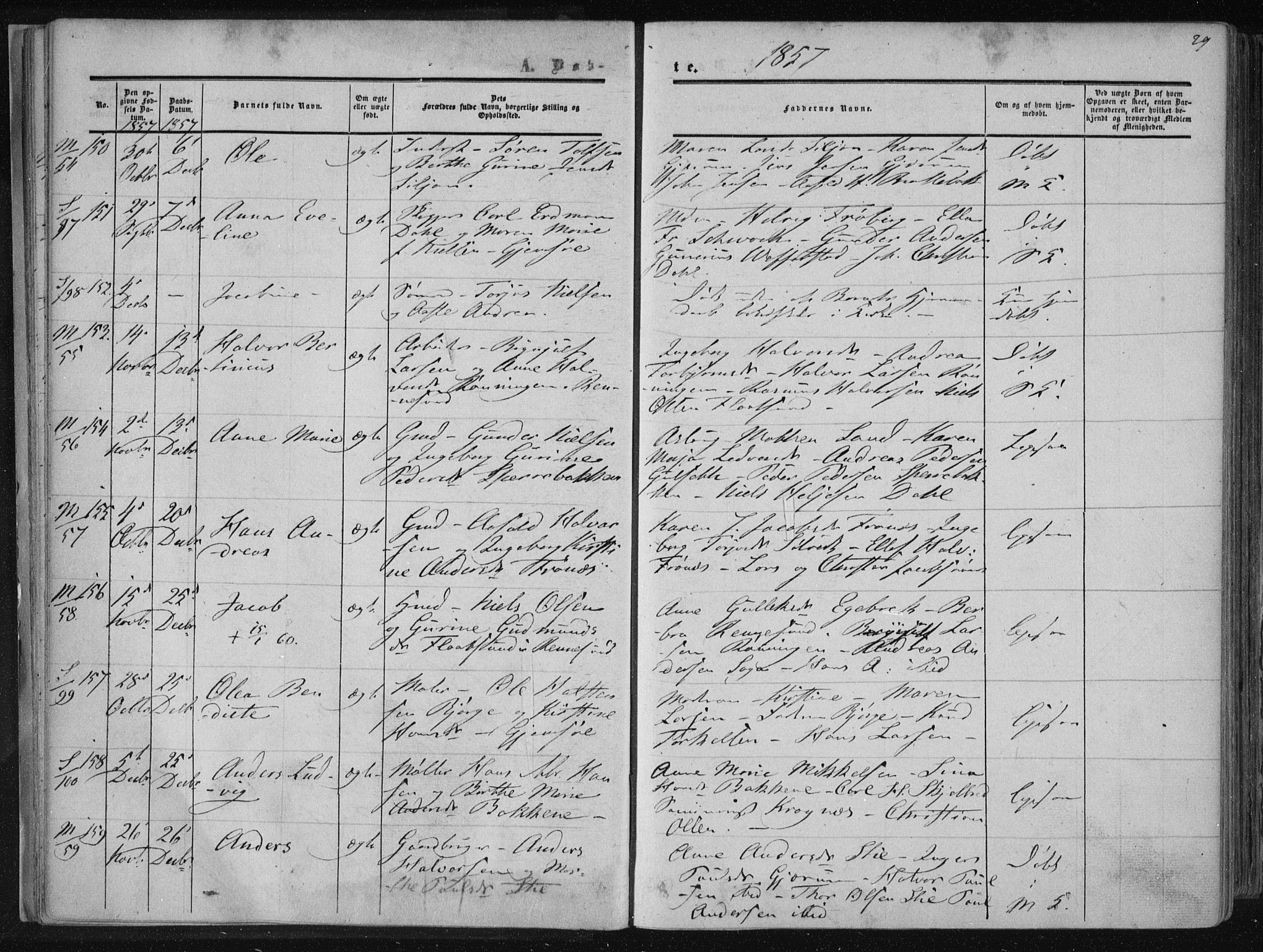 Solum kirkebøker, SAKO/A-306/F/Fa/L0007: Parish register (official) no. I 7, 1856-1864, p. 29