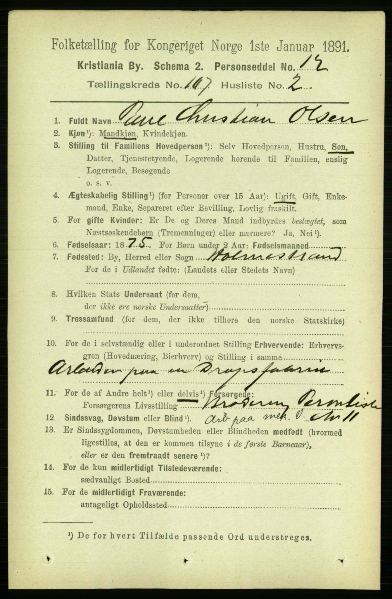 RA, 1891 census for 0301 Kristiania, 1891, p. 54787