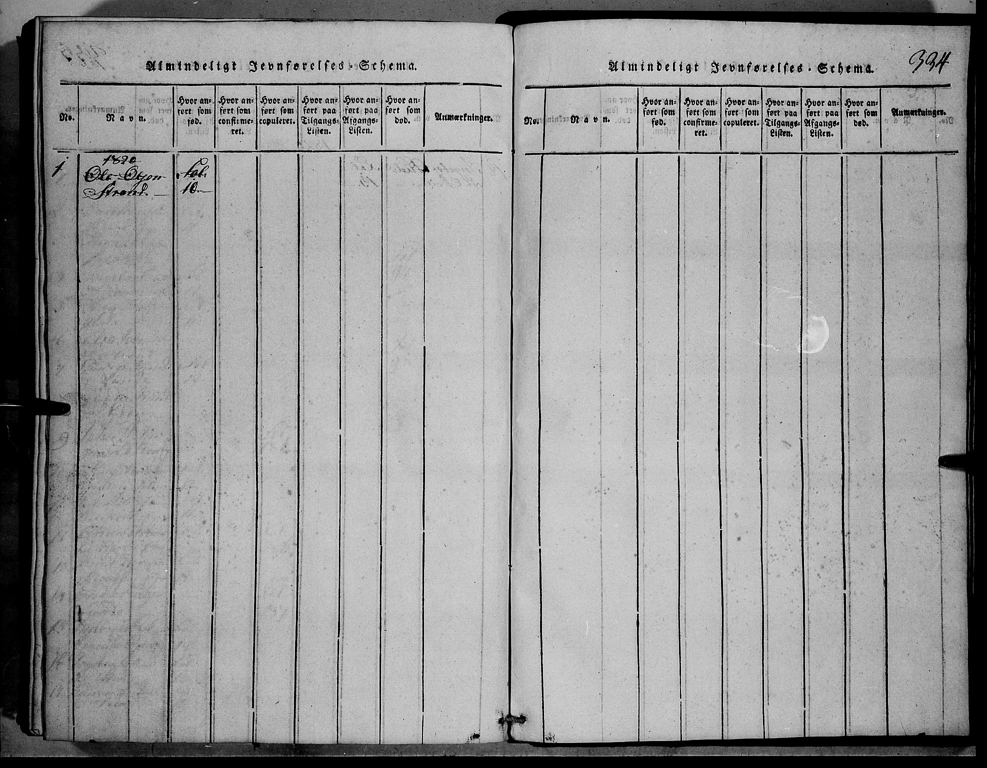 Vang prestekontor, Valdres, AV/SAH-PREST-140/H/Hb/L0001: Parish register (copy) no. 1, 1814-1820, p. 334