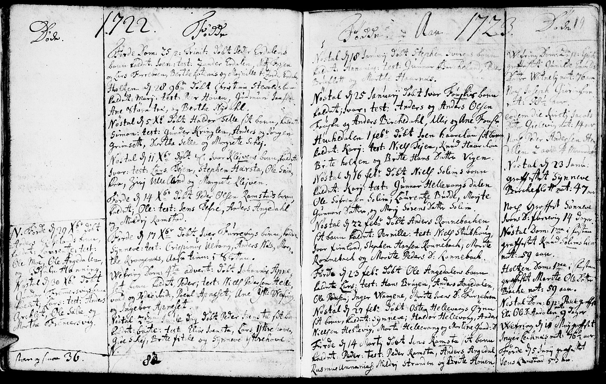 Førde sokneprestembete, AV/SAB-A-79901/H/Haa/Haaa/L0001: Parish register (official) no. A 1, 1720-1727, p. 19