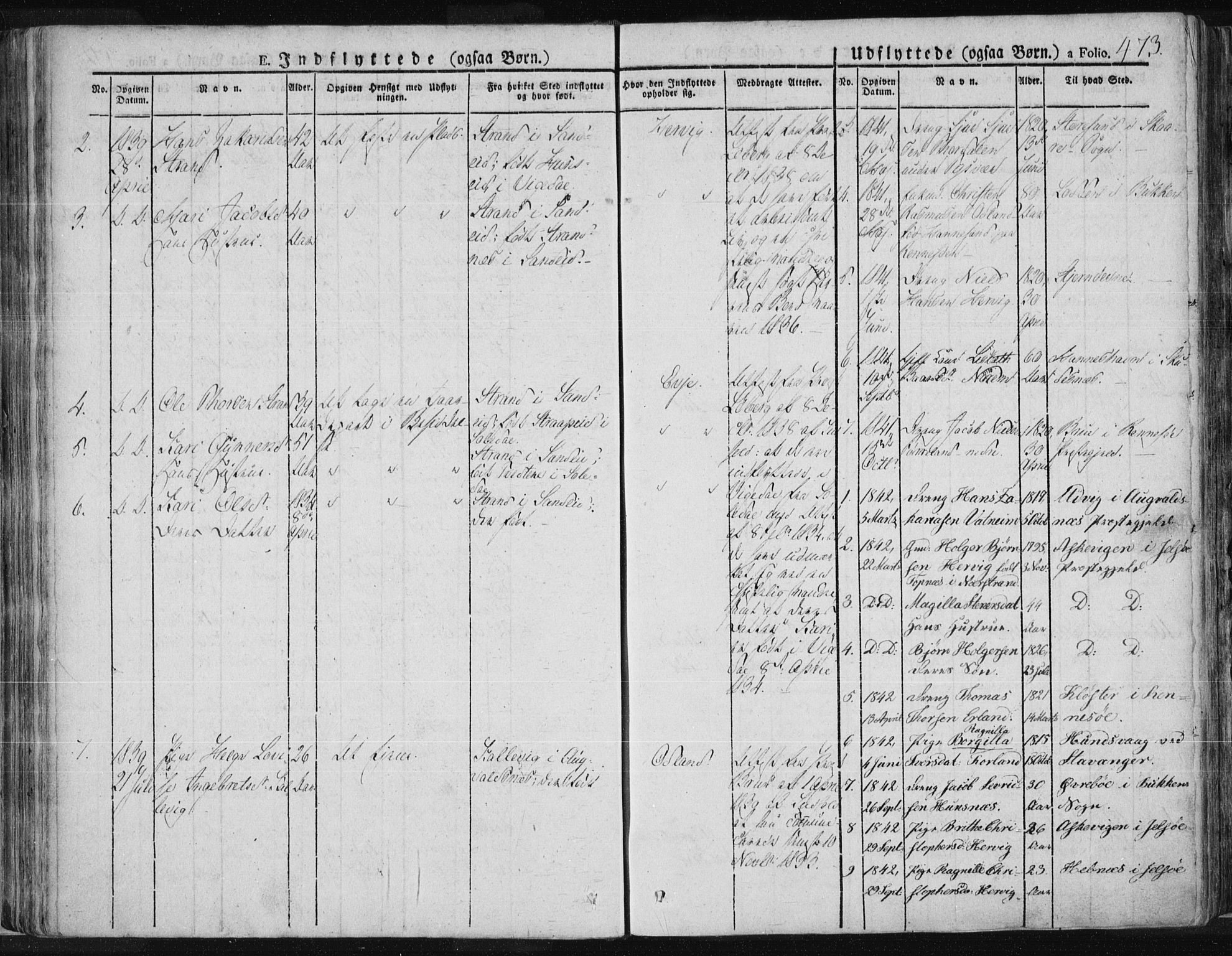 Tysvær sokneprestkontor, SAST/A -101864/H/Ha/Haa/L0001: Parish register (official) no. A 1.2, 1831-1856, p. 473