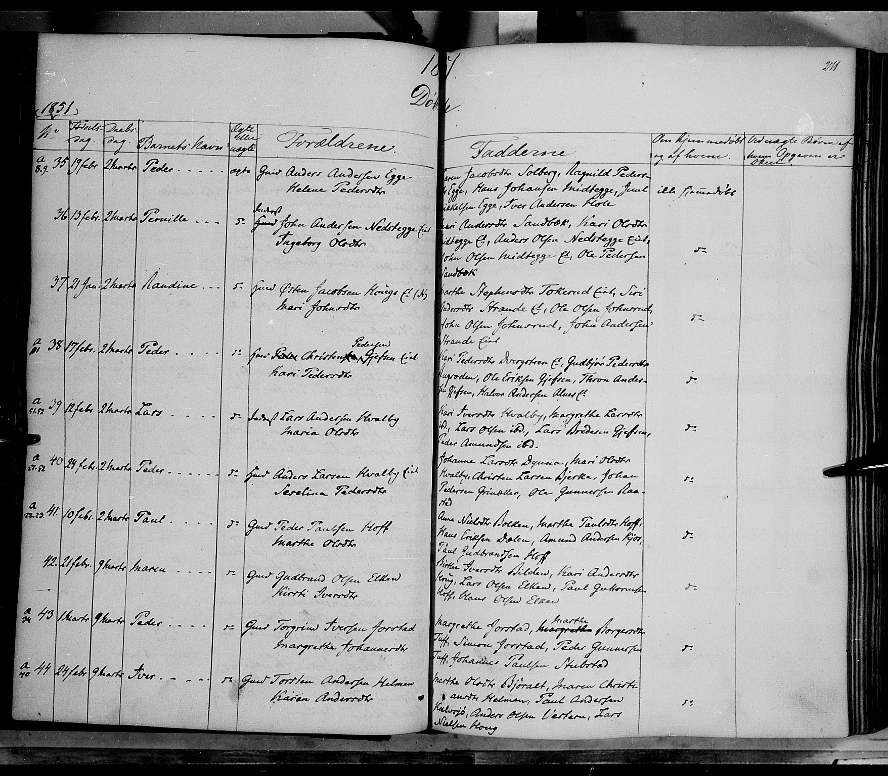 Gran prestekontor, AV/SAH-PREST-112/H/Ha/Haa/L0011: Parish register (official) no. 11, 1842-1856, p. 270-271