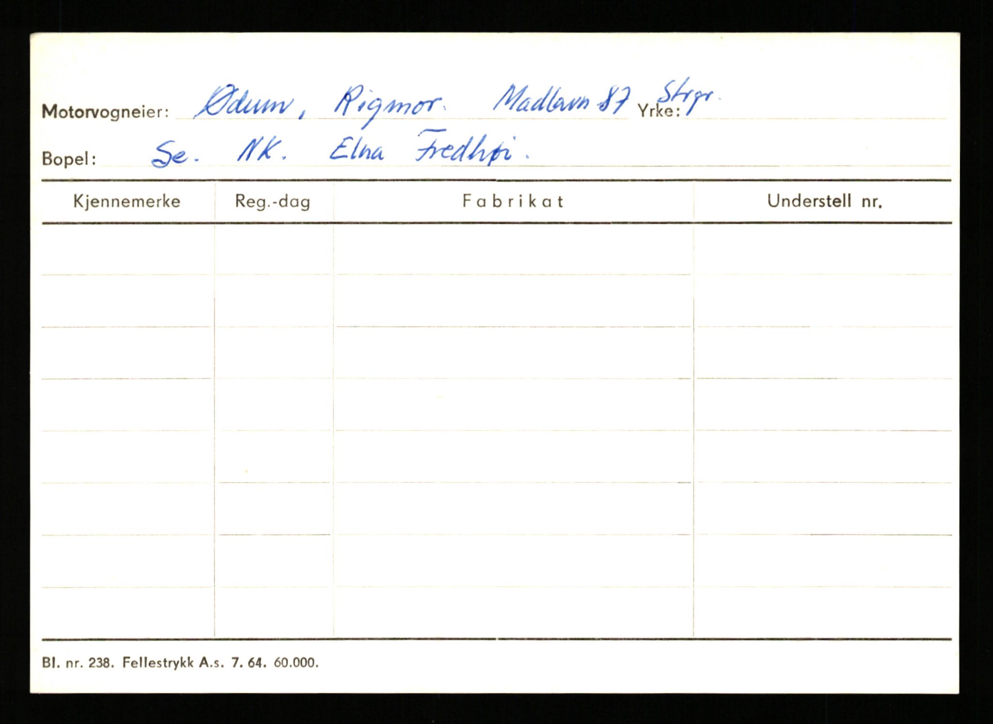 Stavanger trafikkstasjon, SAST/A-101942/0/H/L0043: Viste - Øksendal, 1930-1971, p. 1910