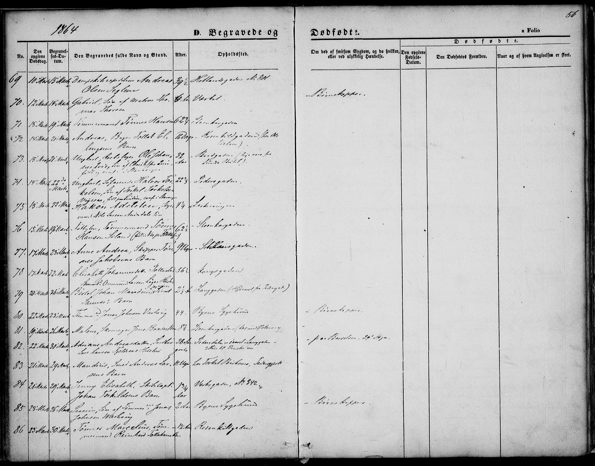 St. Petri sokneprestkontor, AV/SAST-A-101813/001/30/30BA/L0003: Parish register (official) no. A 3, 1861-1872, p. 56