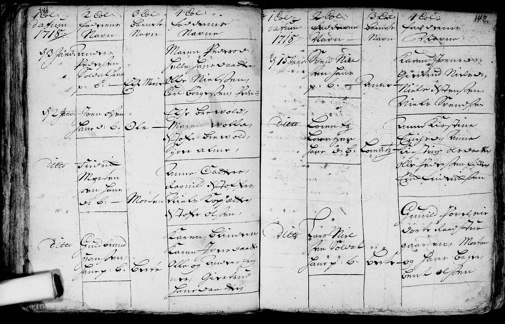 Aker prestekontor kirkebøker, SAO/A-10861/F/L0002: Parish register (official) no. 2, 1714-1720, p. 141-142