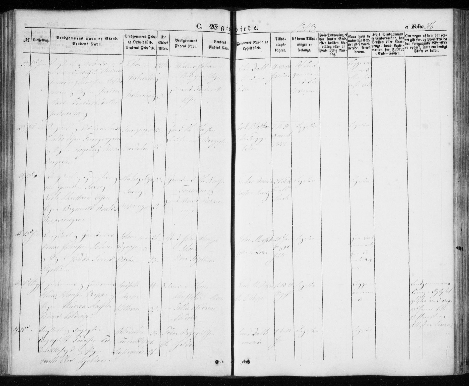 Ministerialprotokoller, klokkerbøker og fødselsregistre - Sør-Trøndelag, AV/SAT-A-1456/606/L0291: Parish register (official) no. 606A06, 1848-1856, p. 206