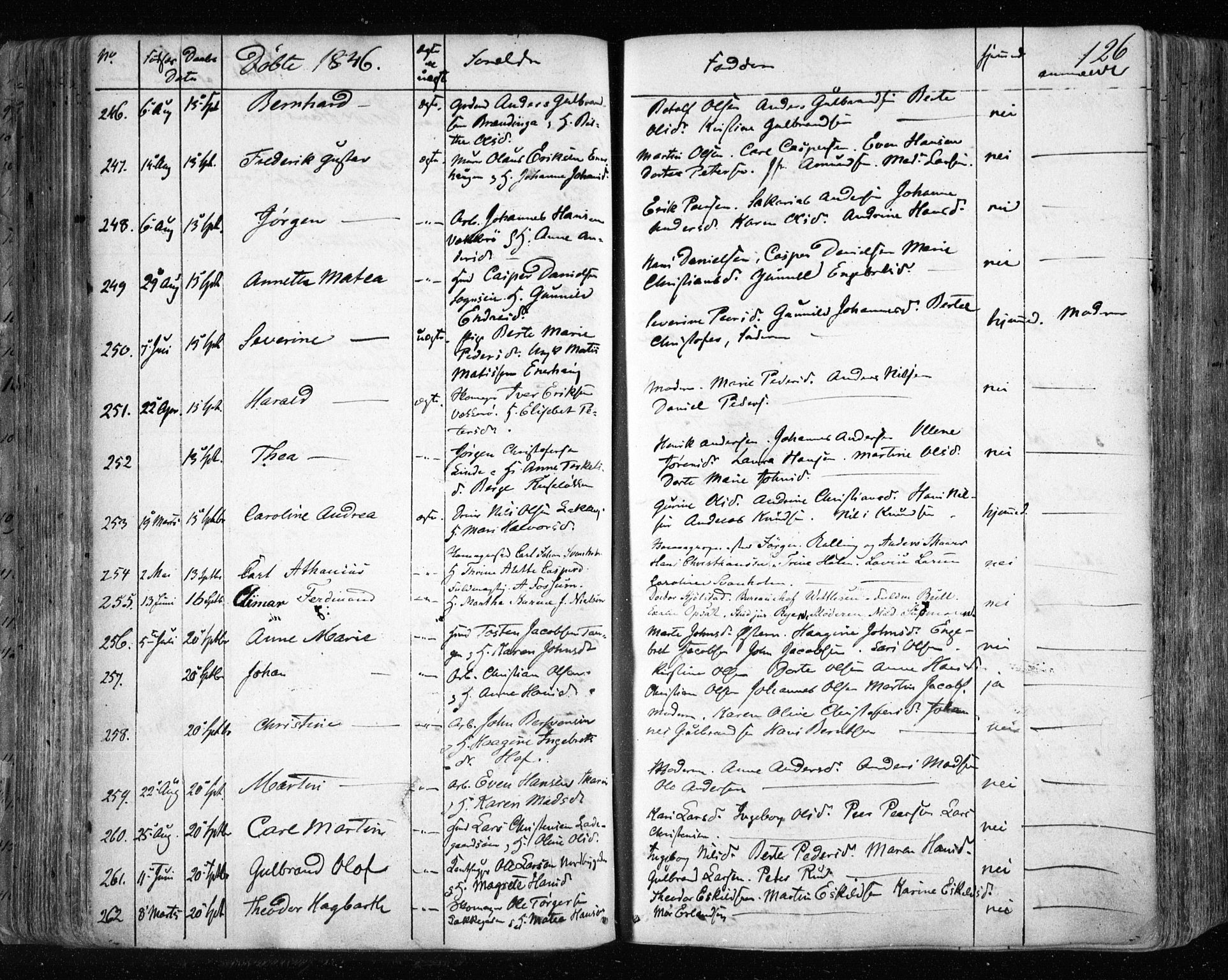 Aker prestekontor kirkebøker, SAO/A-10861/F/L0019: Parish register (official) no. 19, 1842-1852, p. 126