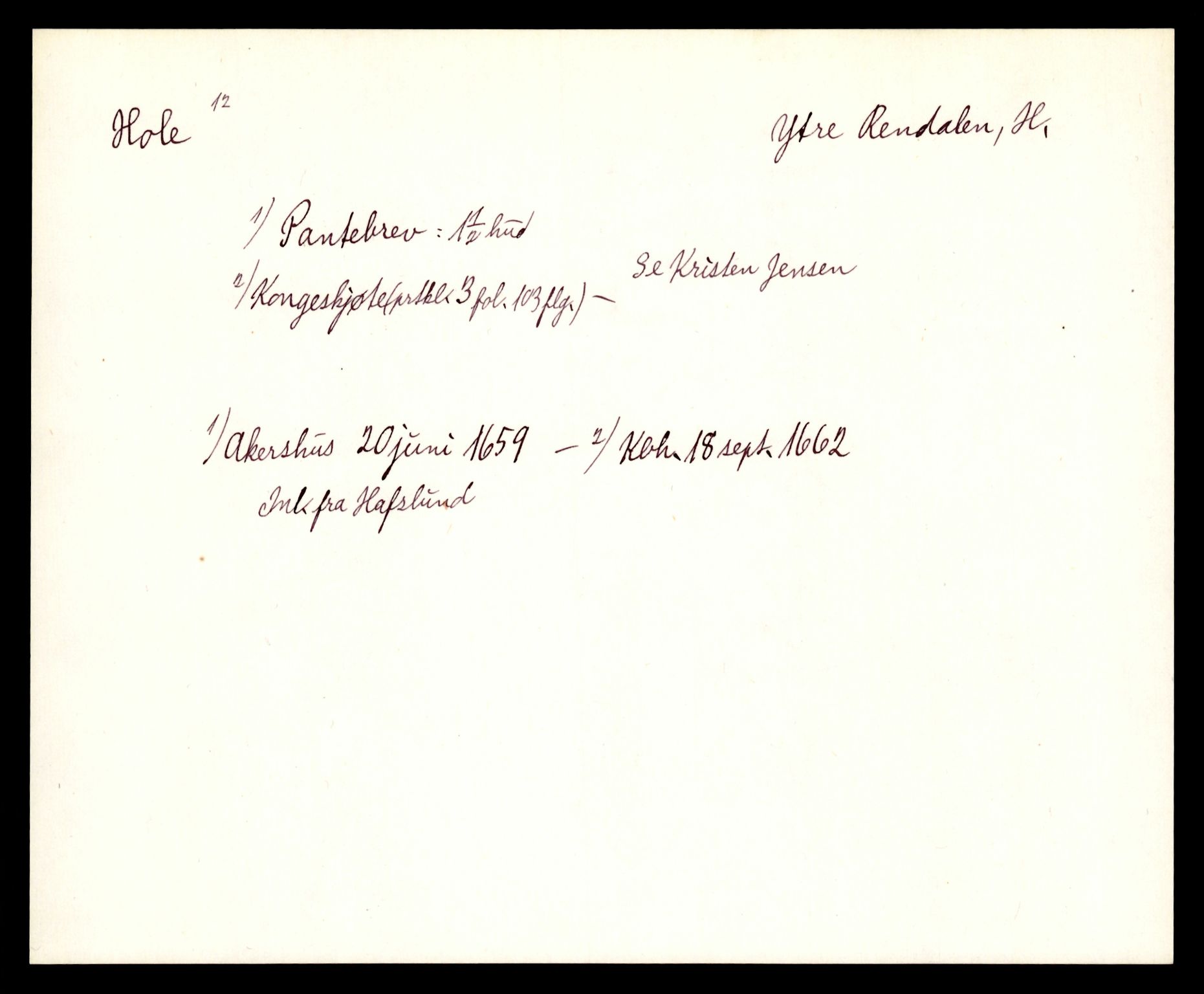 Riksarkivets diplomsamling, AV/RA-EA-5965/F35/F35e/L0008: Registreringssedler Hedmark 2, 1400-1700, p. 361