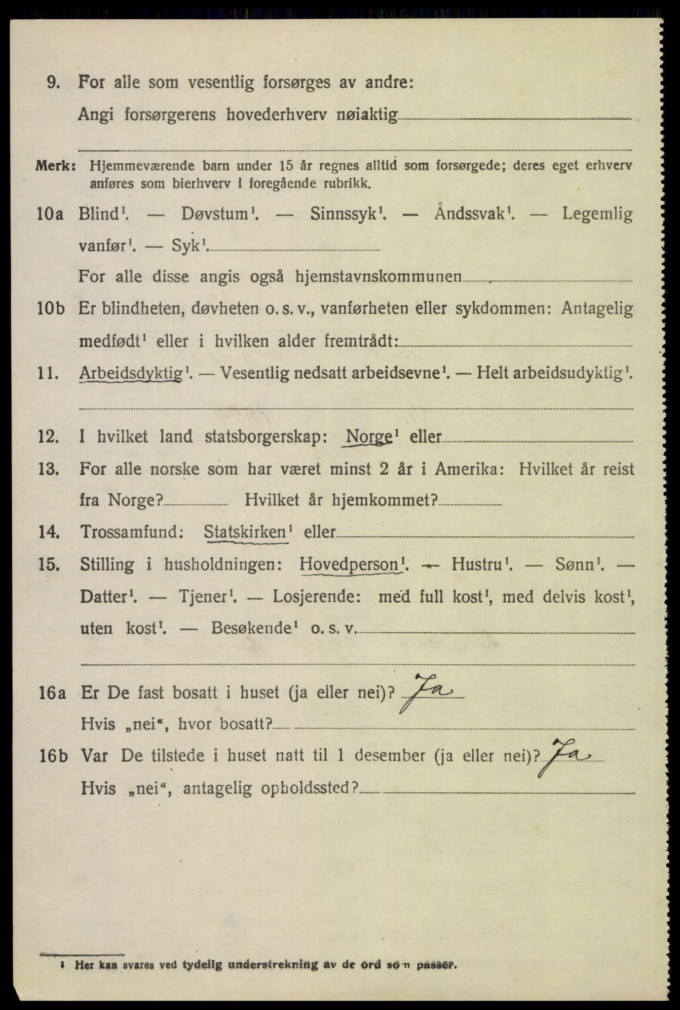 SAH, 1920 census for Trysil, 1920, p. 6612