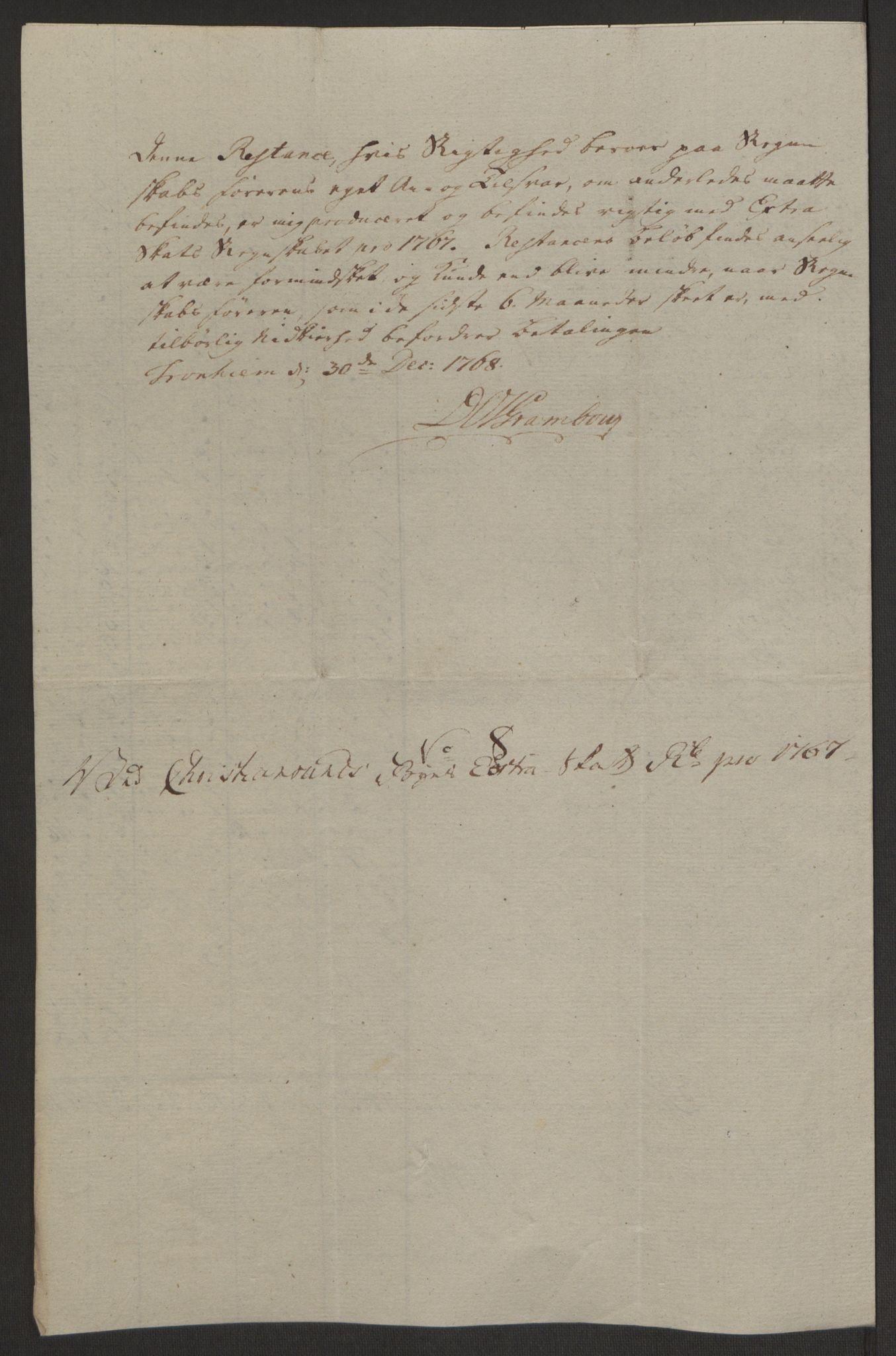 Rentekammeret inntil 1814, Reviderte regnskaper, Byregnskaper, RA/EA-4066/R/Rr/L0495/0004: [R1] Kontribusjonsregnskap / Ekstraskatt, 1762-1772, p. 149