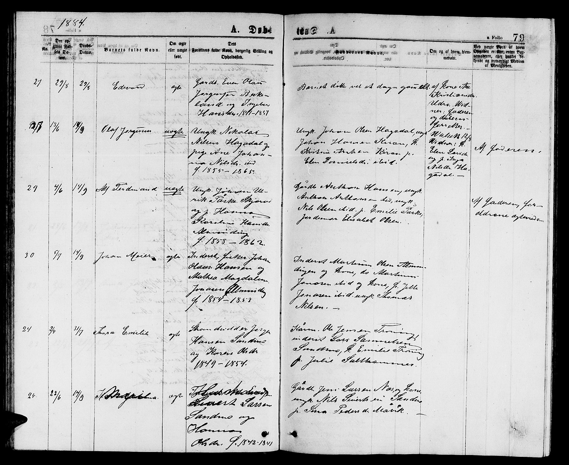 Ministerialprotokoller, klokkerbøker og fødselsregistre - Sør-Trøndelag, AV/SAT-A-1456/657/L0715: Parish register (copy) no. 657C02, 1873-1888, p. 79