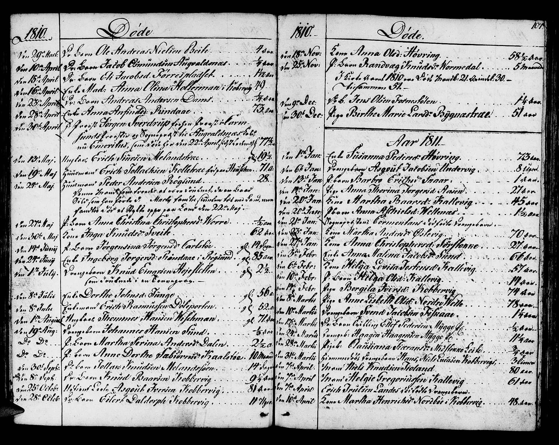 Avaldsnes sokneprestkontor, SAST/A -101851/H/Ha/Haa/L0003: Parish register (official) no. A 3, 1801-1817, p. 107
