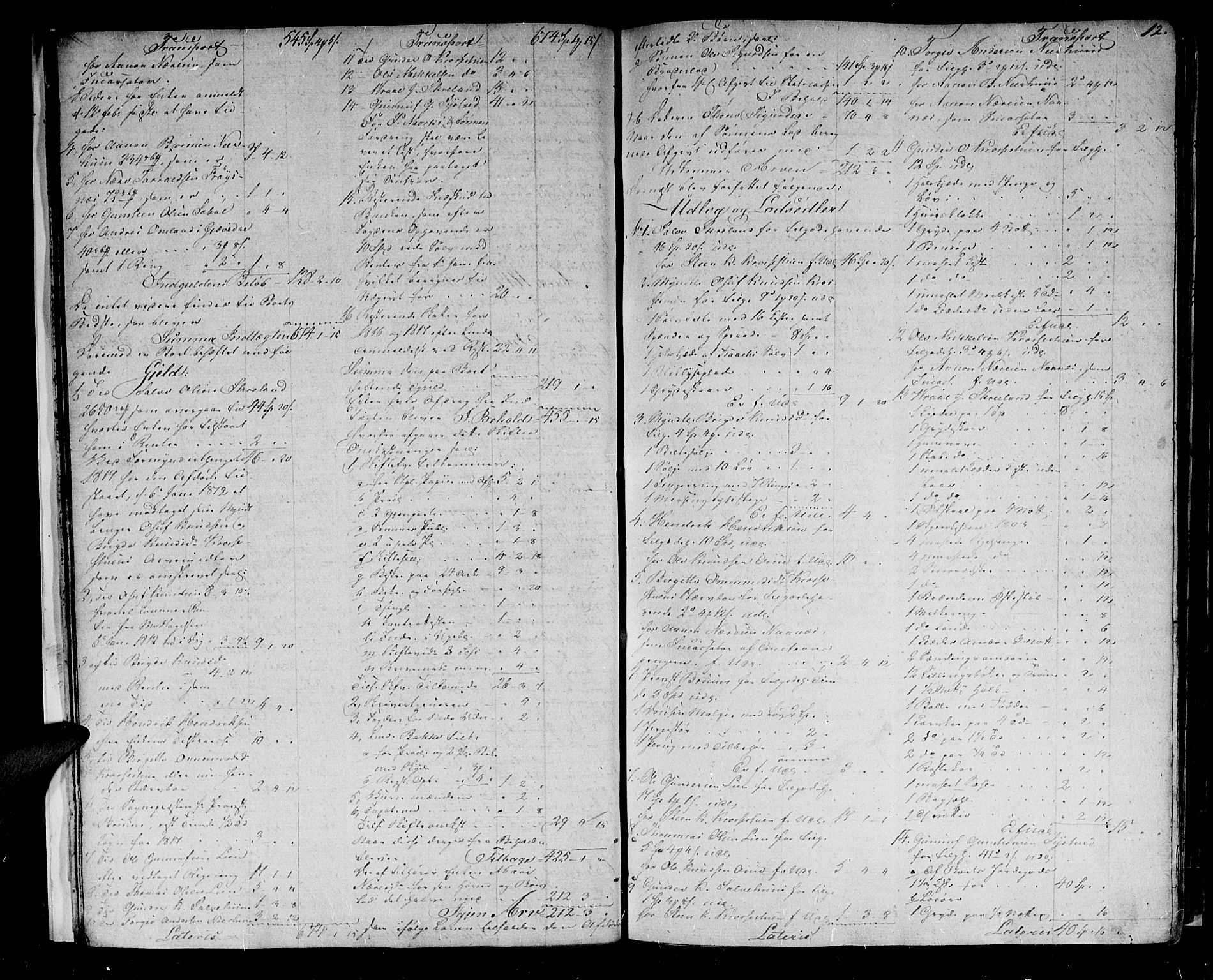 Setesdal sorenskriveri, AV/SAK-1221-0011/H/Hc/L0015: Skifteprotokoll nr 14 med register, 1817-1829, p. 11b-12a