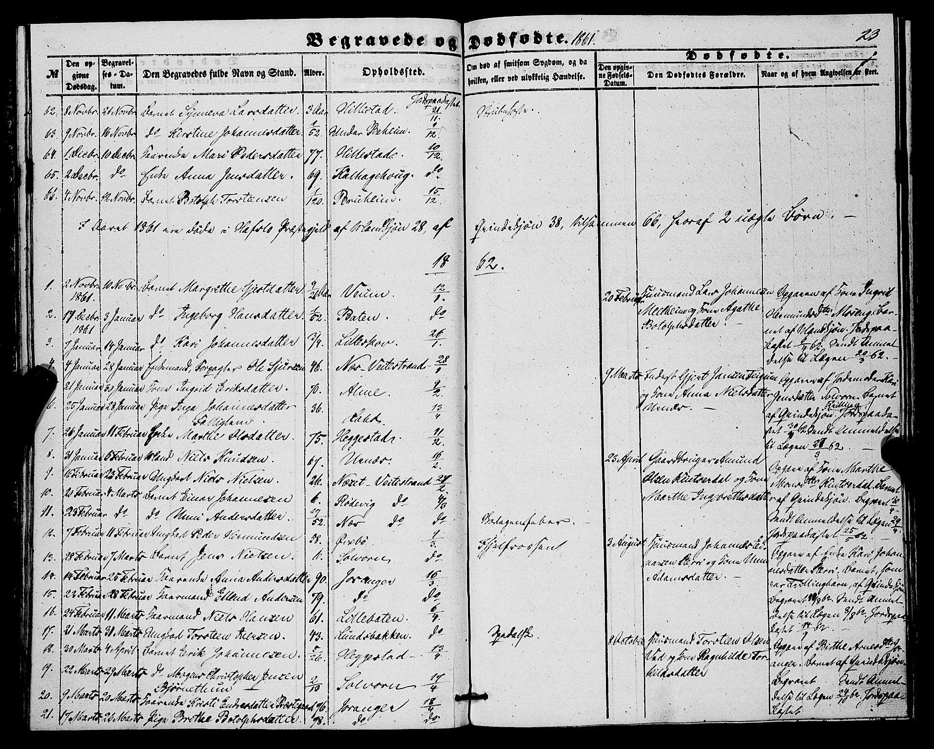 Hafslo sokneprestembete, SAB/A-80301/H/Haa/Haaa/L0010: Parish register (official) no. A 10, 1853-1876, p. 23