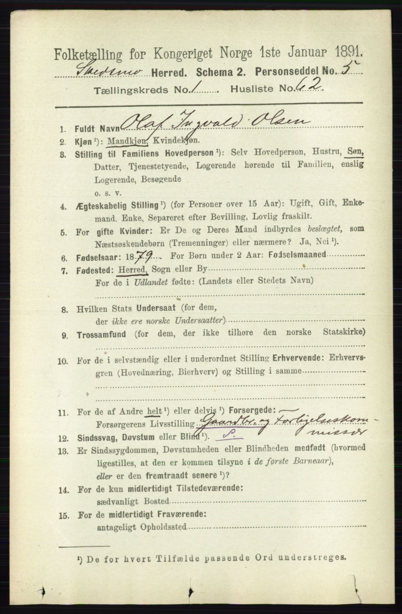 RA, 1891 census for 0231 Skedsmo, 1891, p. 502