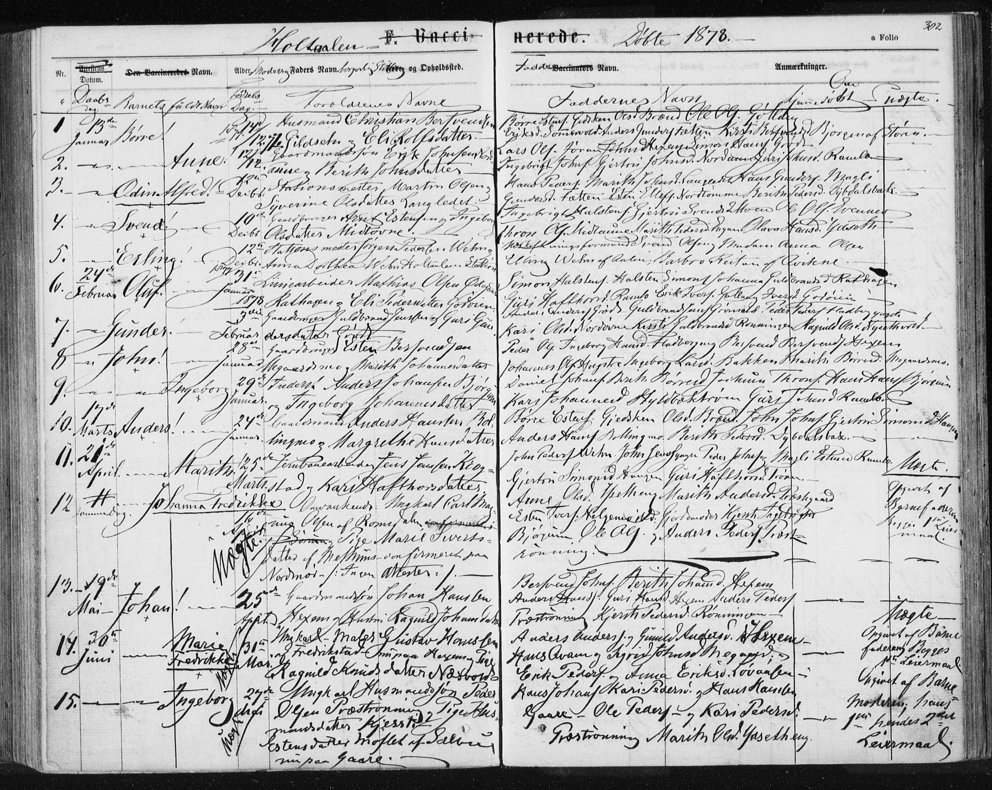 Ministerialprotokoller, klokkerbøker og fødselsregistre - Sør-Trøndelag, SAT/A-1456/685/L0969: Parish register (official) no. 685A08 /1, 1870-1878, p. 302