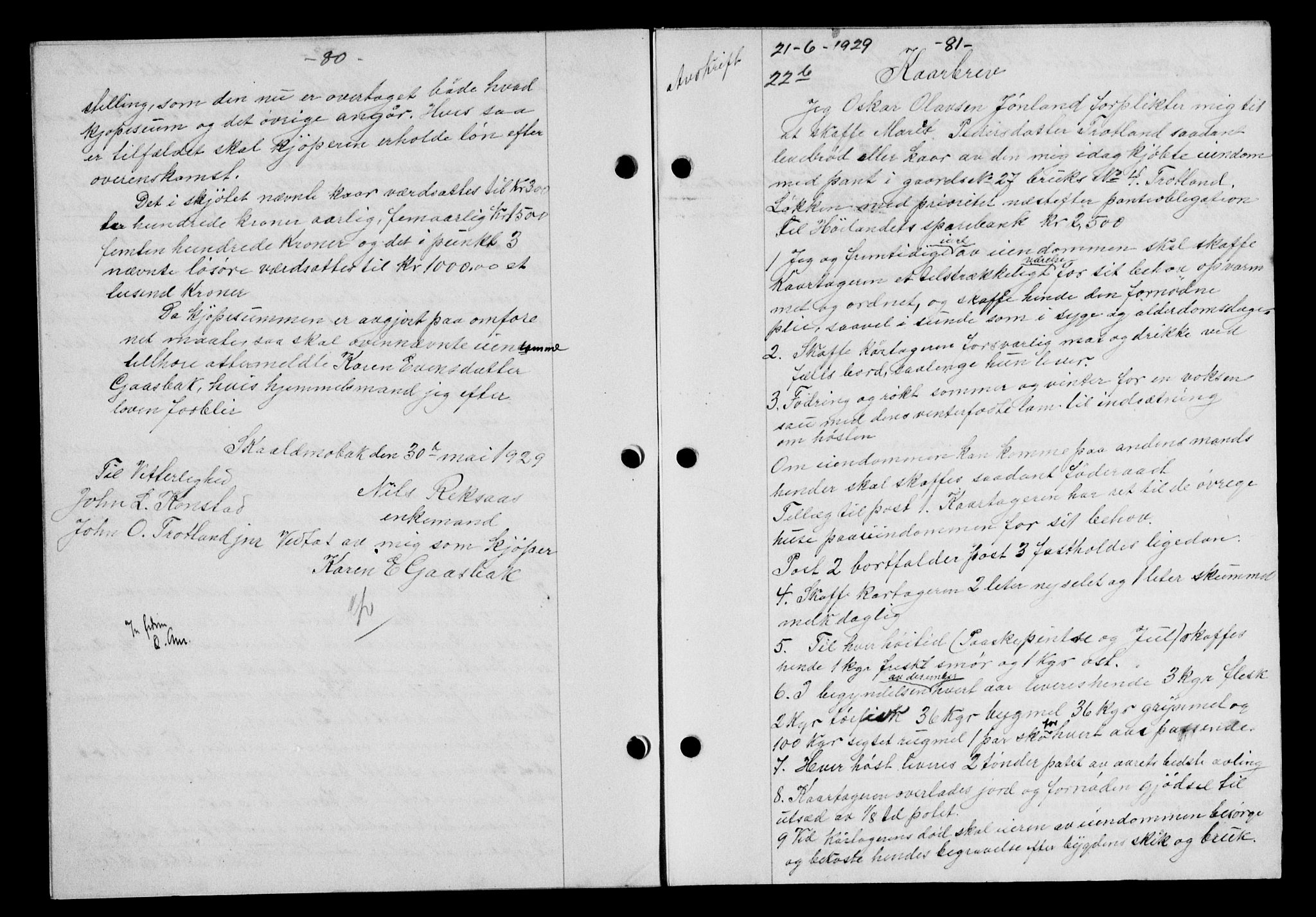 Gauldal sorenskriveri, AV/SAT-A-0014/1/2/2C/L0038: Mortgage book no. 39, 1929-1930, Deed date: 21.06.1929