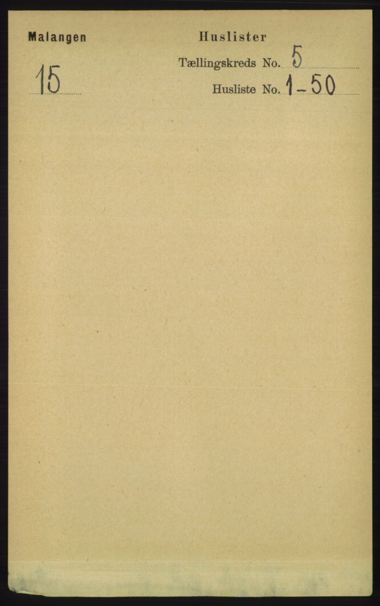 RA, 1891 census for 1932 Malangen, 1891, p. 1479